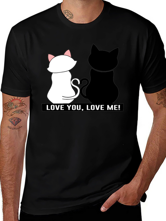 Love You Love Me! Black Cat Graphic Tee
