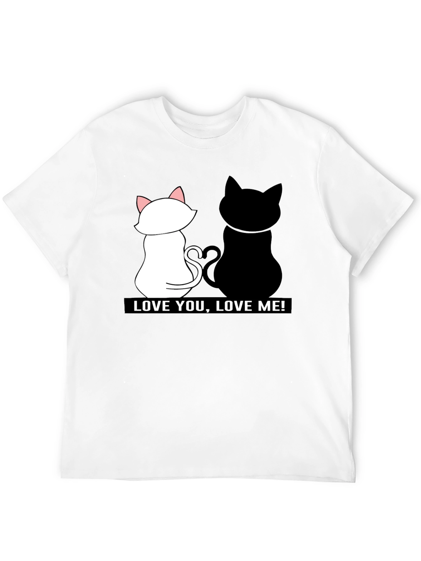 Love You Love Me! Black Cat Graphic Tee