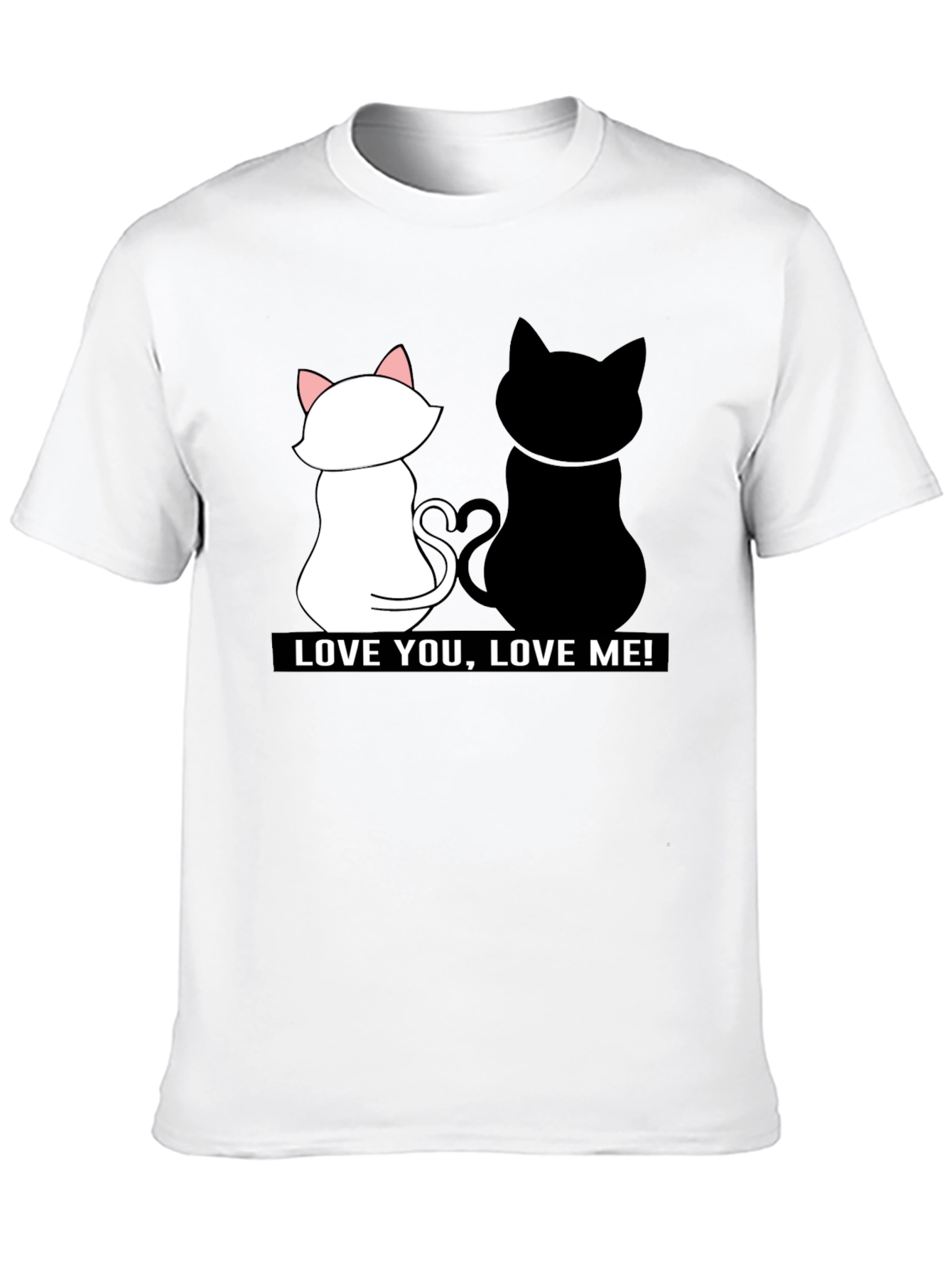 Love You Love Me! Black Cat Graphic Tee