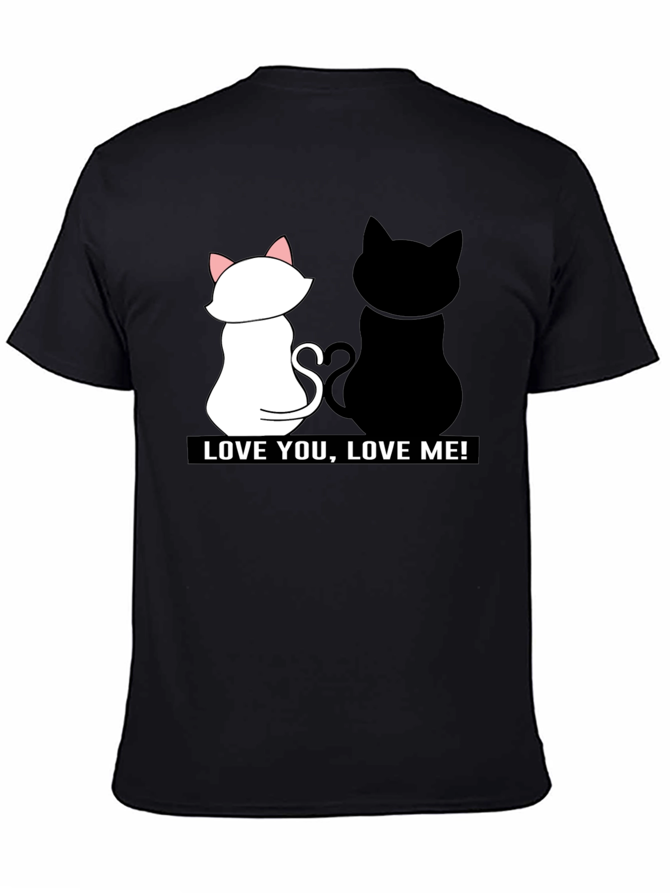 Love You Love Me! Black Cat Graphic Tee