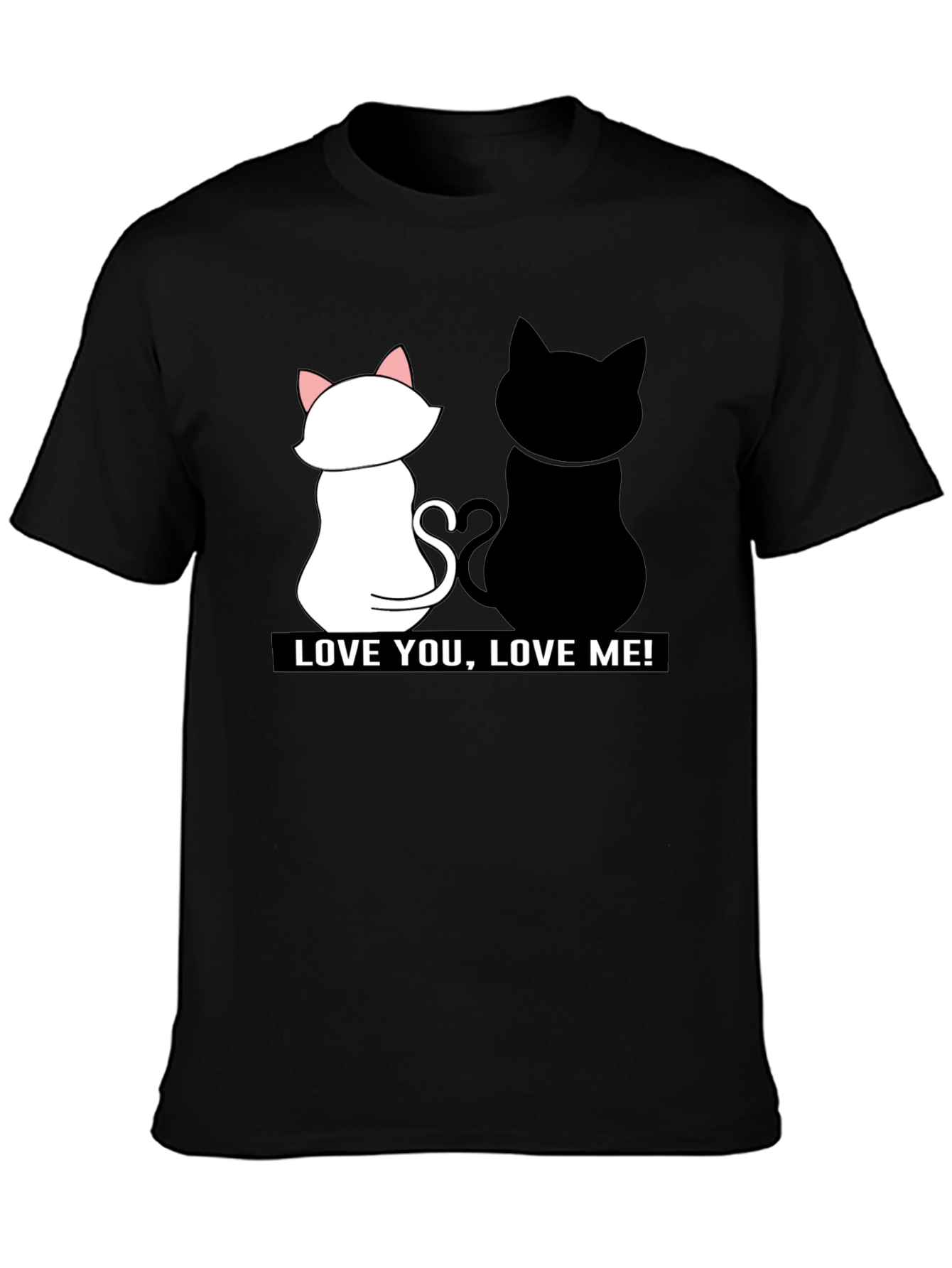 Love You Love Me! Black Cat Graphic Tee