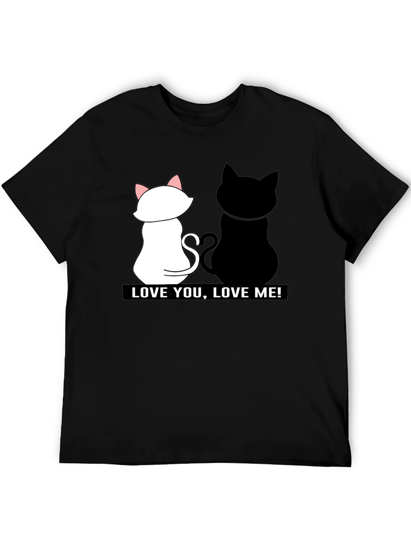 Love You Love Me! Black Cat Graphic Tee