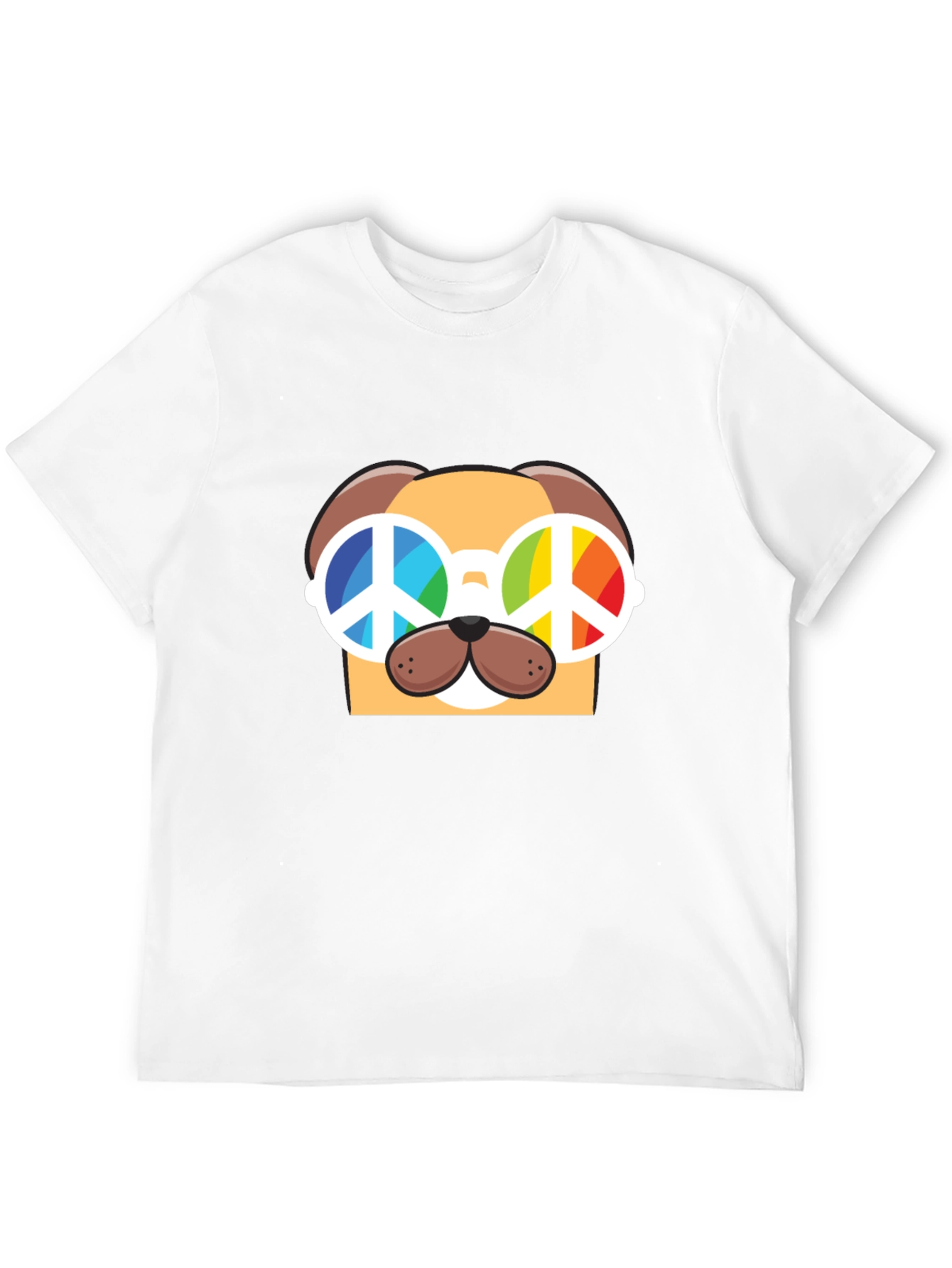 Peace Dog Graphic T-Shirt - Black
