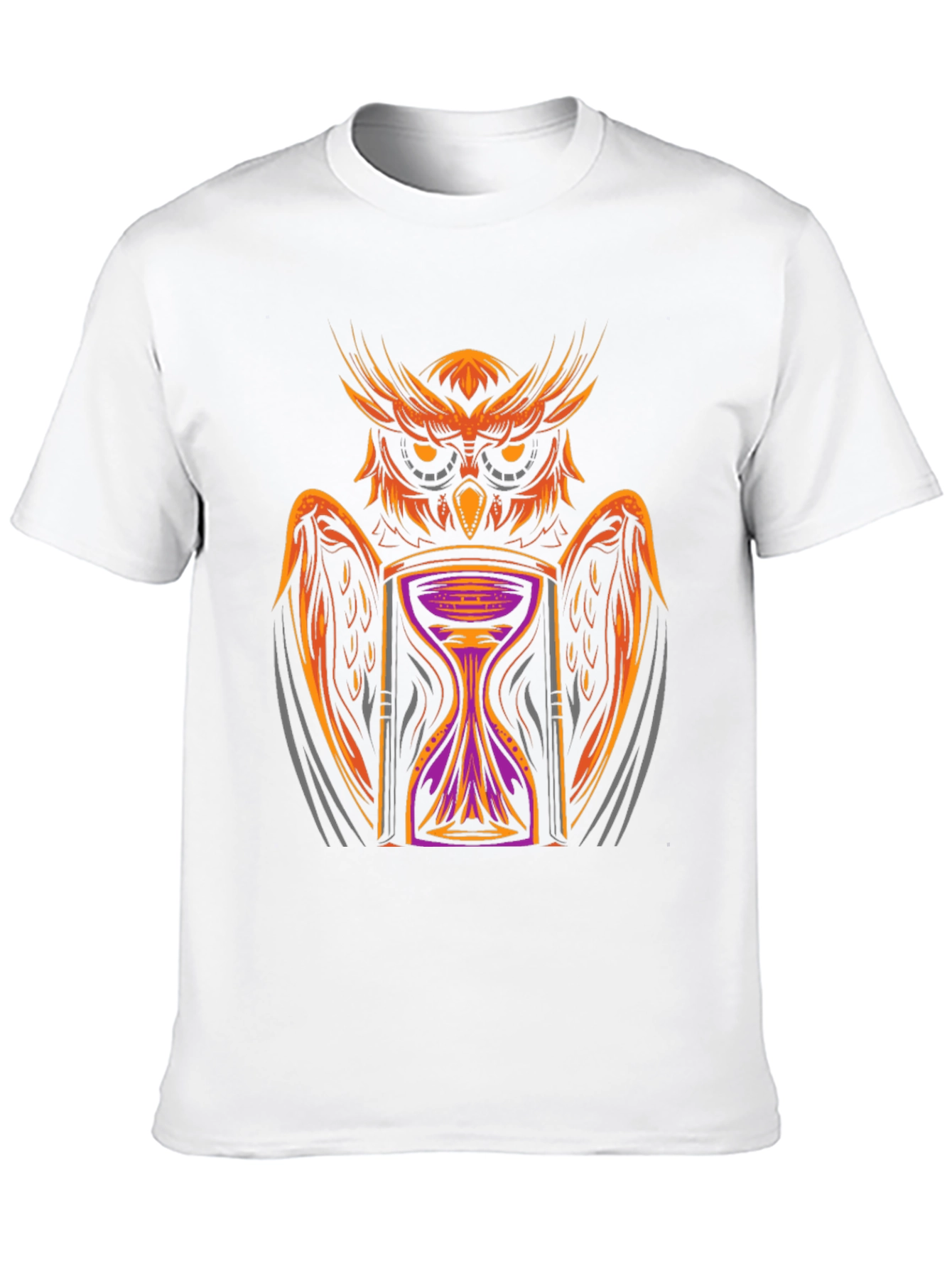 Owl Hourglass Graphic Tee - Black