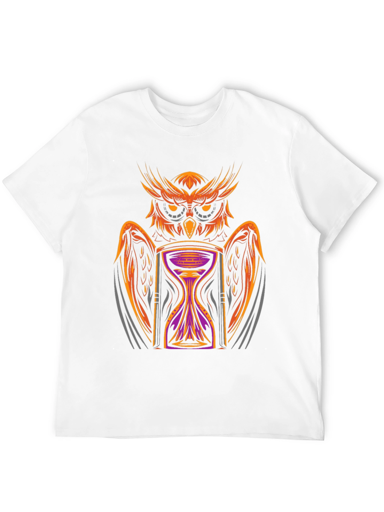 Owl Hourglass Graphic Tee - Black