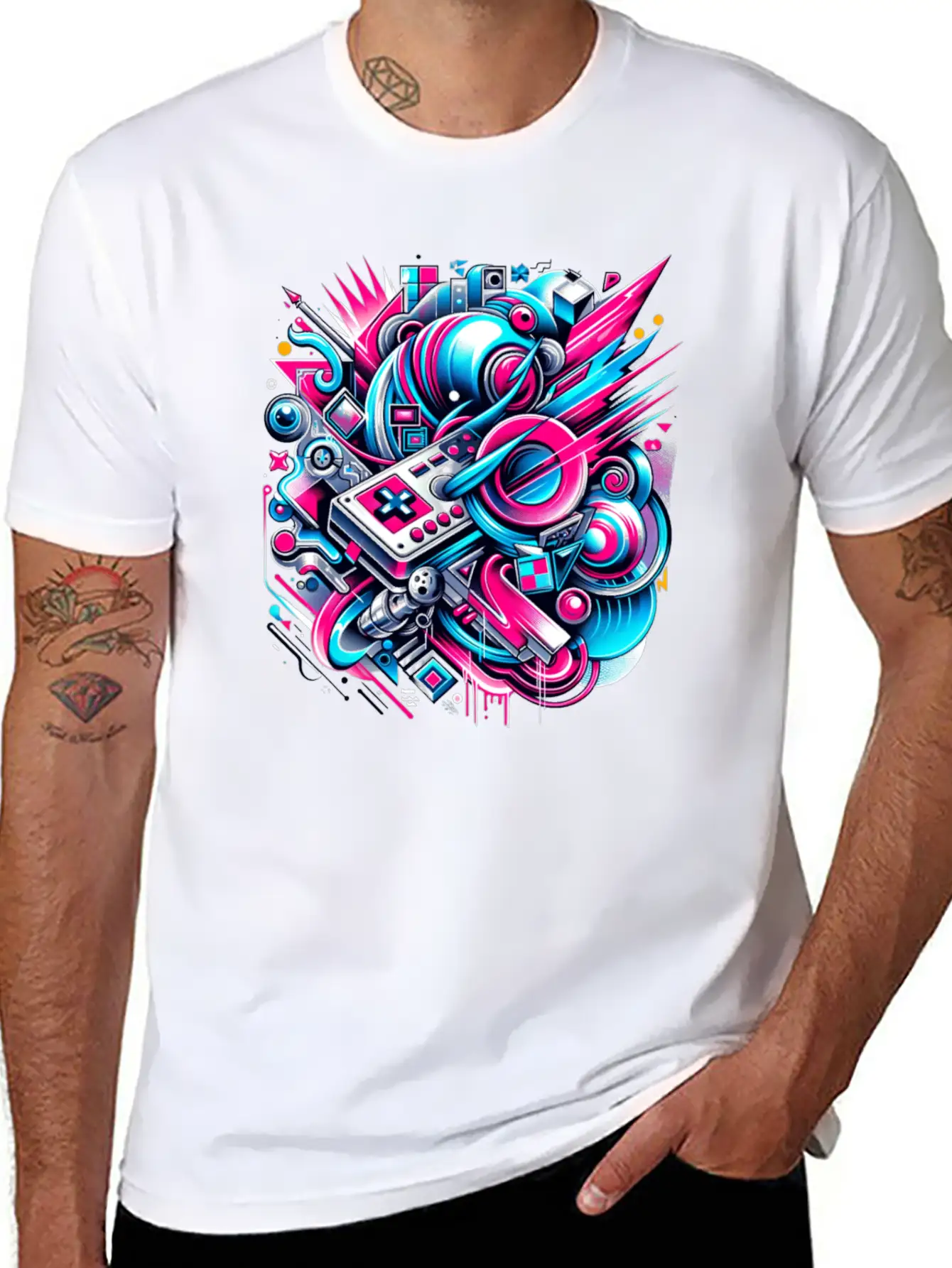 Neon Gamer's Paradise Unisex Casual T-Shirt – Clean Design For Daily Comfort