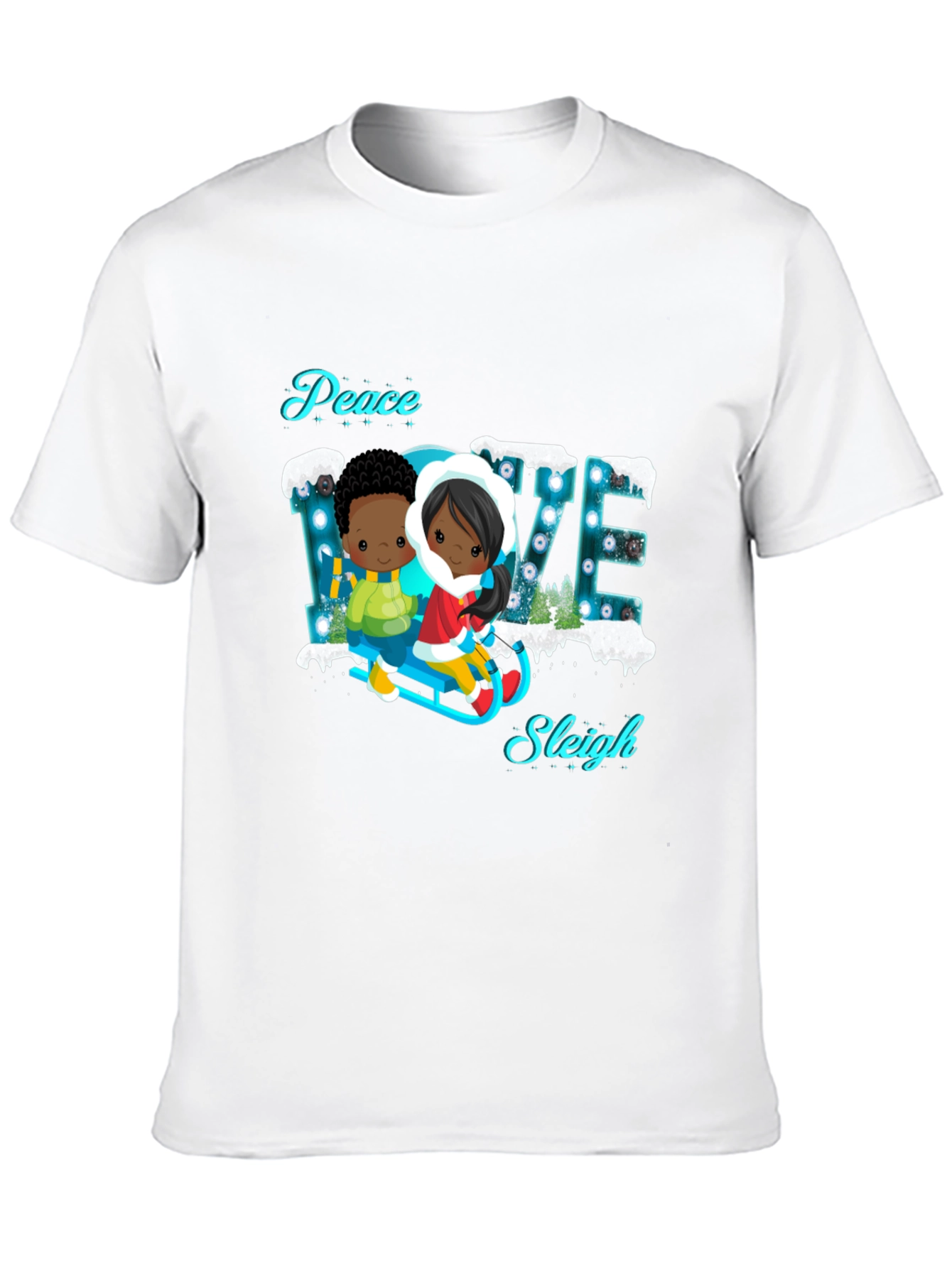 Peace Love Sleigh T-Shirt - Holiday Cheer