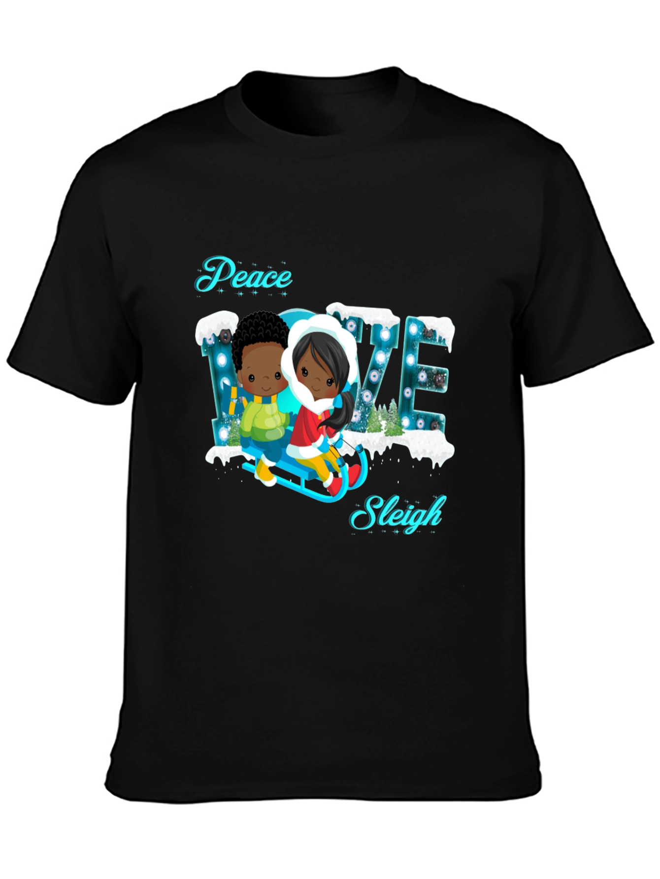 Peace Love Sleigh T-Shirt - Holiday Cheer