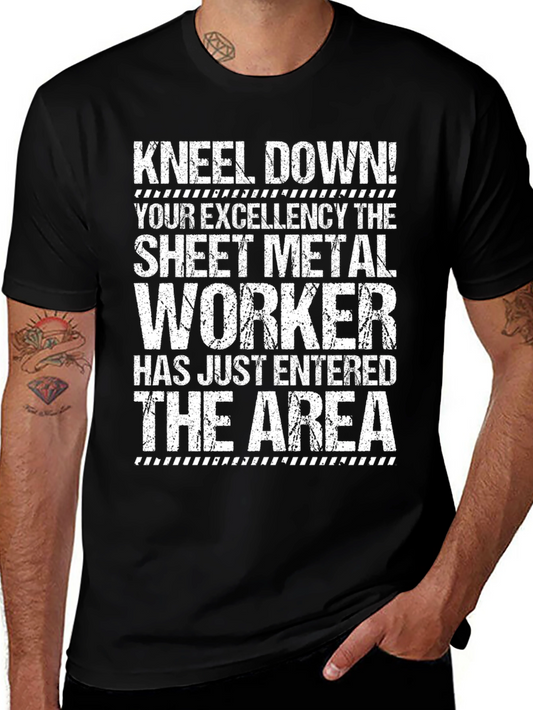 Kneel Down Sheet Metal Worker T-Shirt