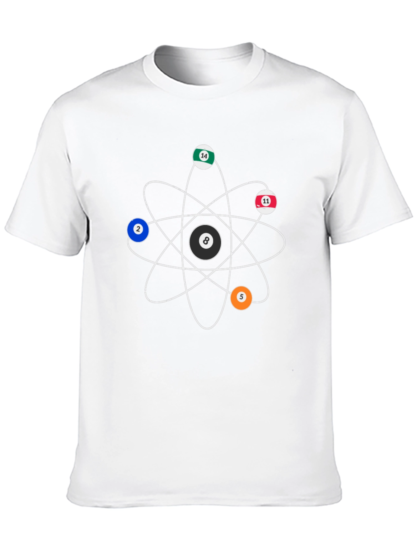 Billiards Ball Atom T-Shirt - Cool Graphic Tee