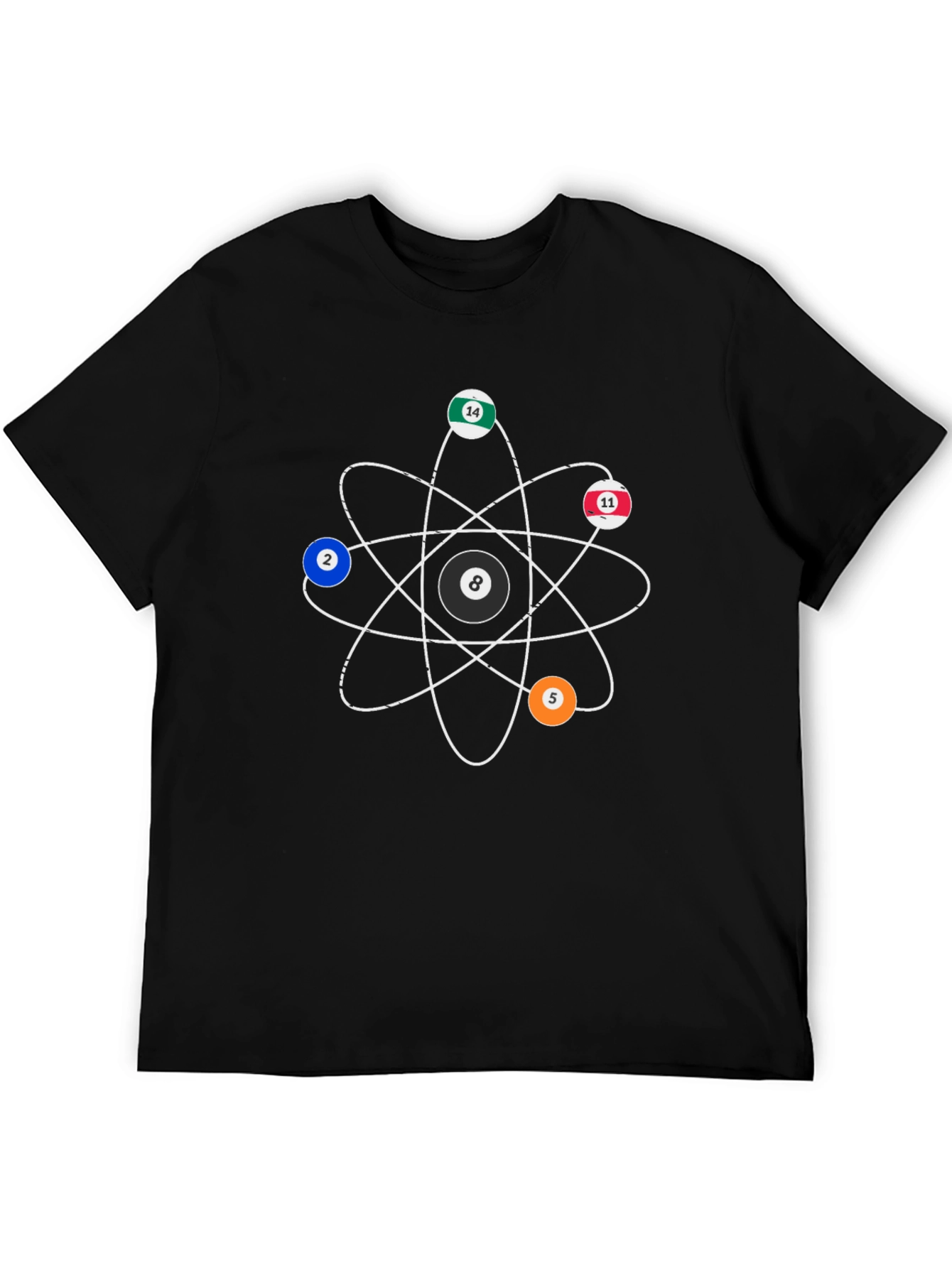 Billiards Ball Atom T-Shirt - Cool Graphic Tee