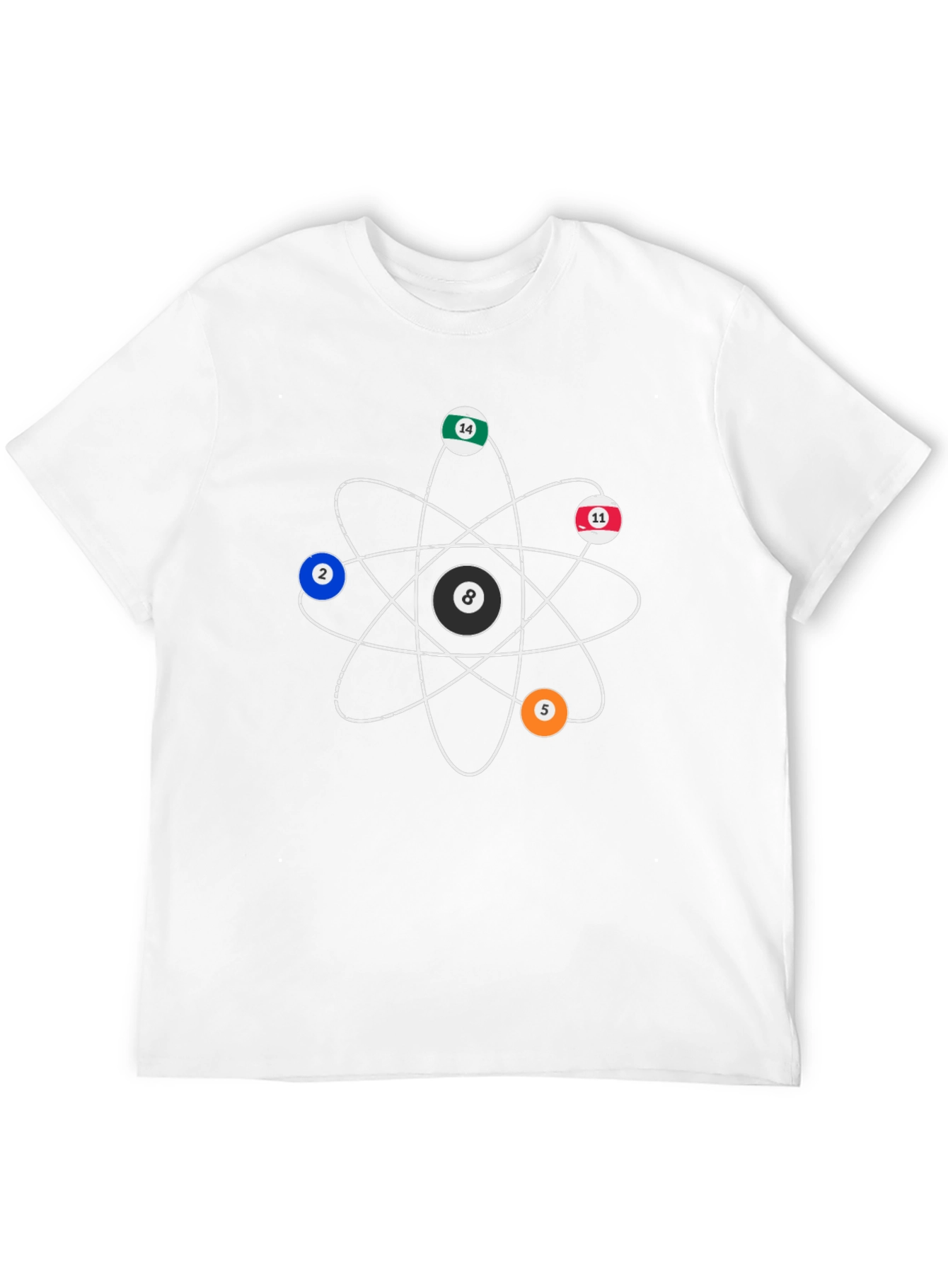 Billiards Ball Atom T-Shirt - Cool Graphic Tee