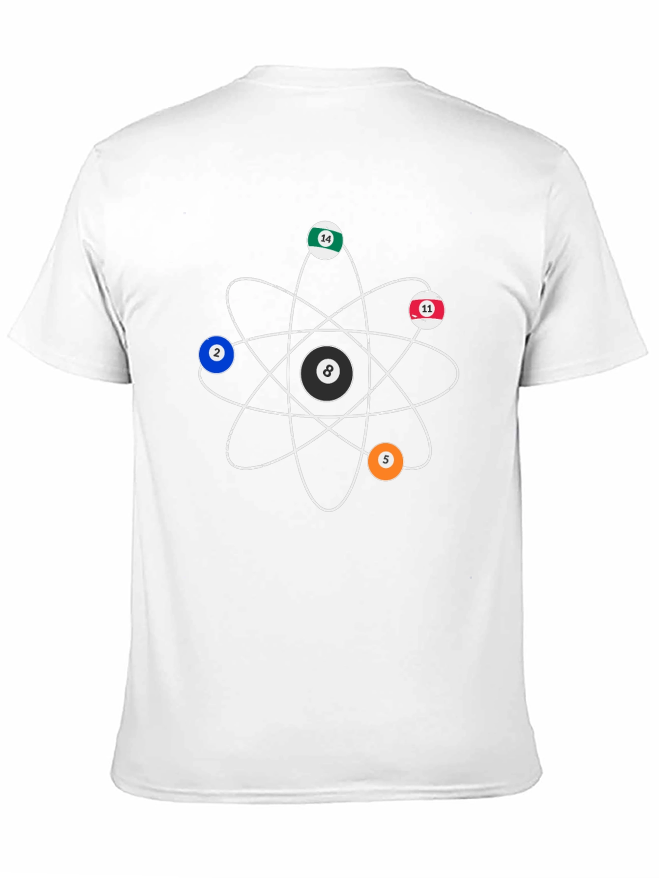 Billiards Ball Atom T-Shirt - Cool Graphic Tee