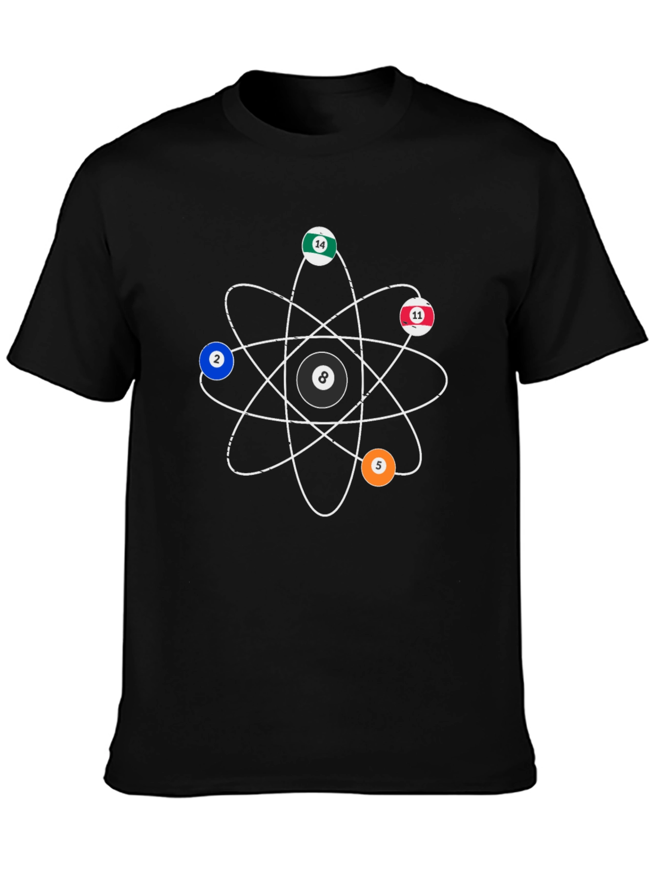 Billiards Ball Atom T-Shirt - Cool Graphic Tee