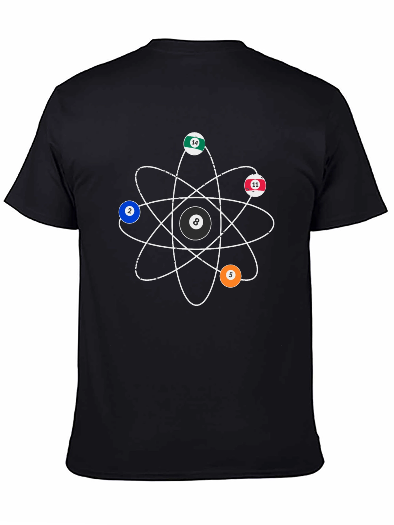 Billiards Ball Atom T-Shirt - Cool Graphic Tee