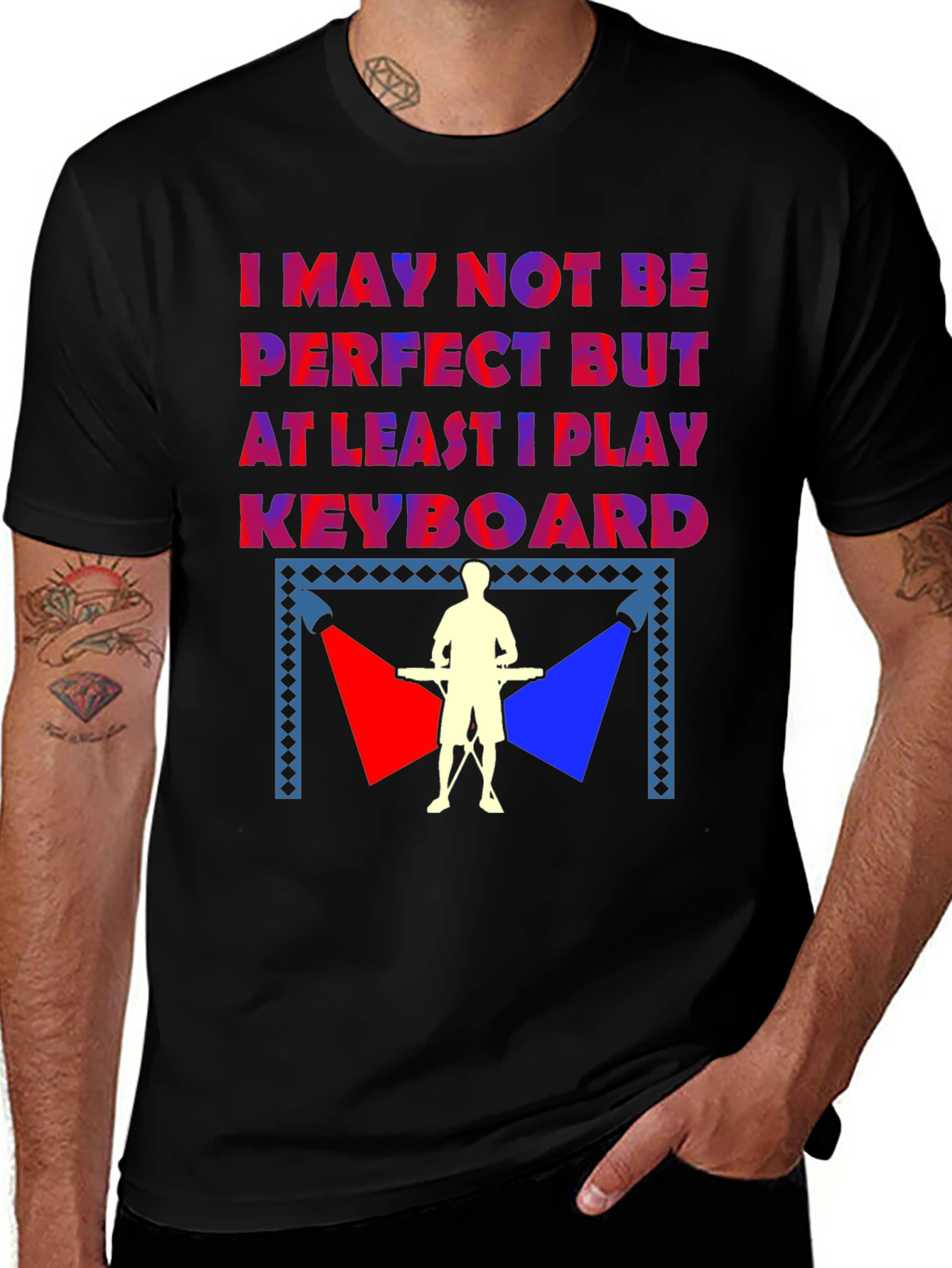 Keyboard Player Graphic Tee - Musician T-Shirt
