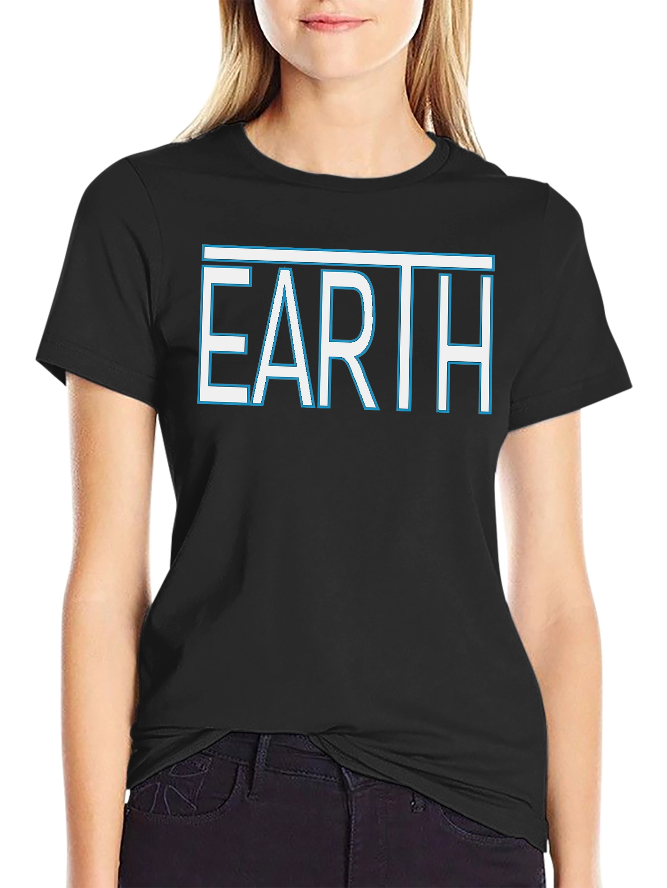Earth Graphic Tee - Stylish Black T-Shirt