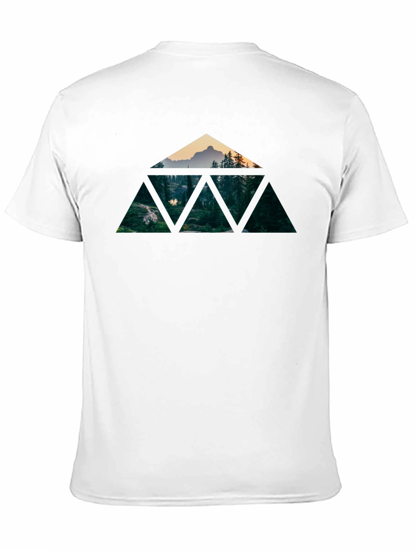 Geometric Mountain Forest T-Shirt