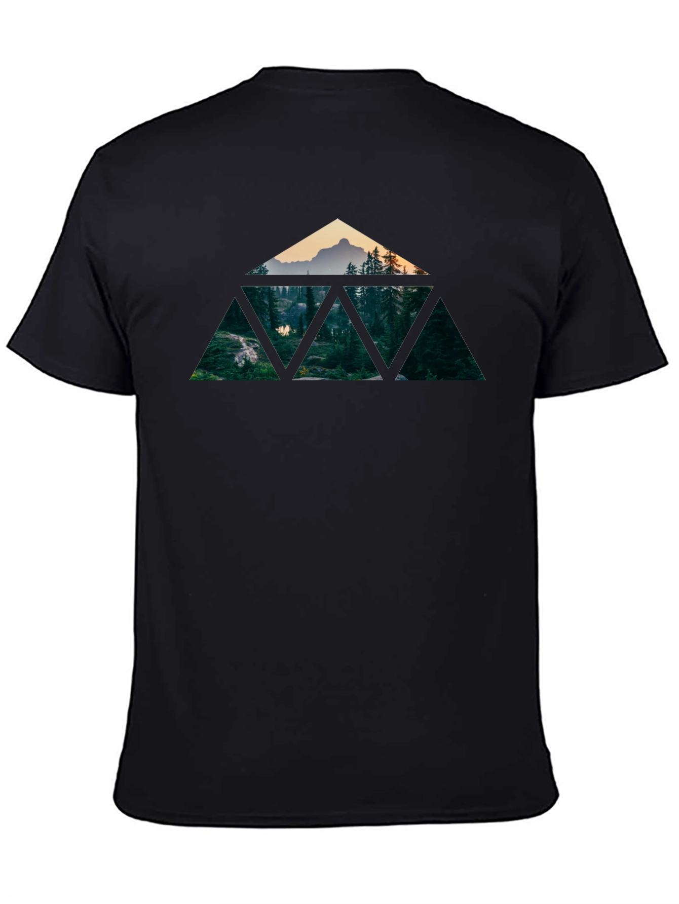 Geometric Mountain Forest T-Shirt