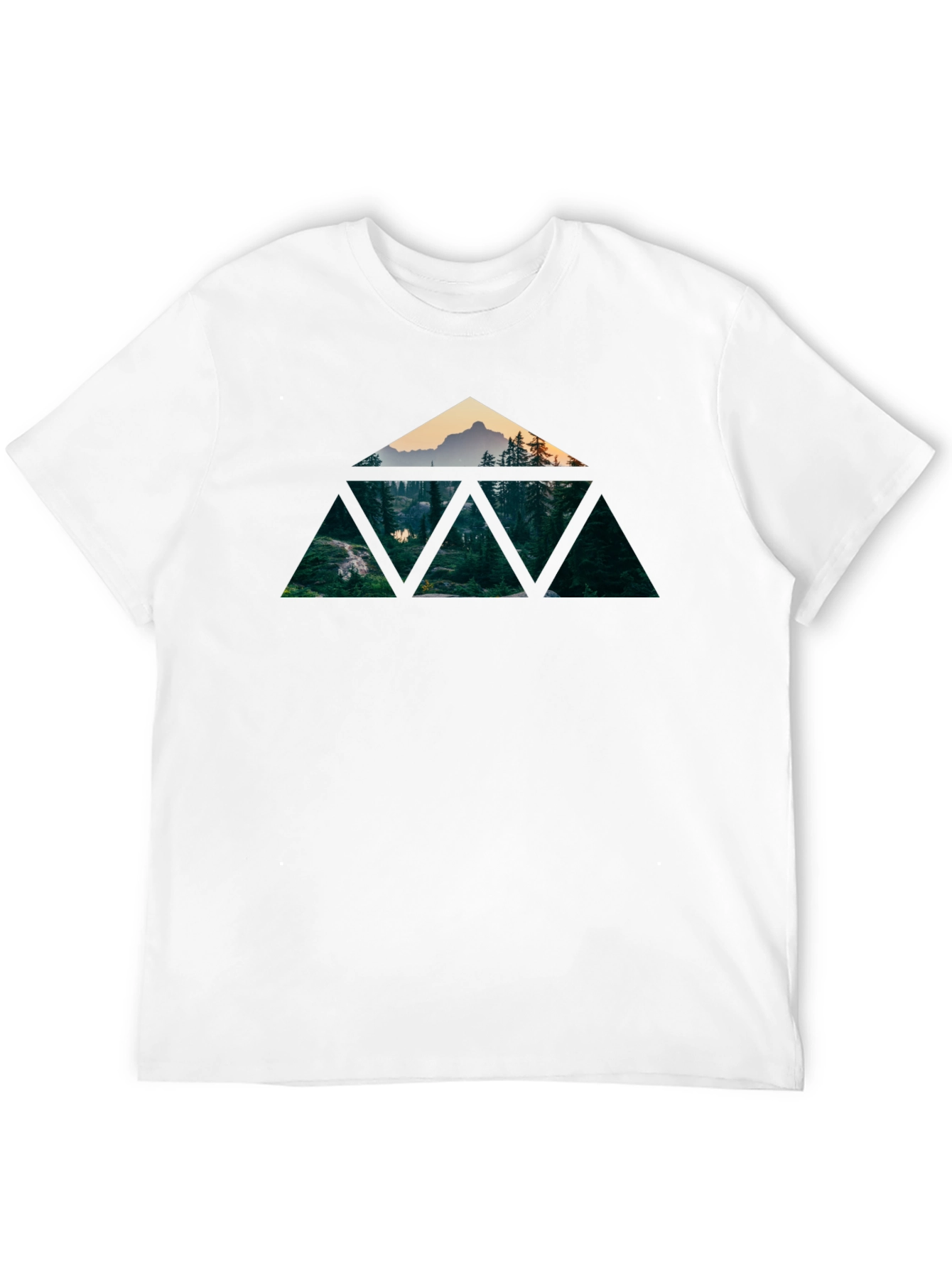 Geometric Mountain Forest T-Shirt
