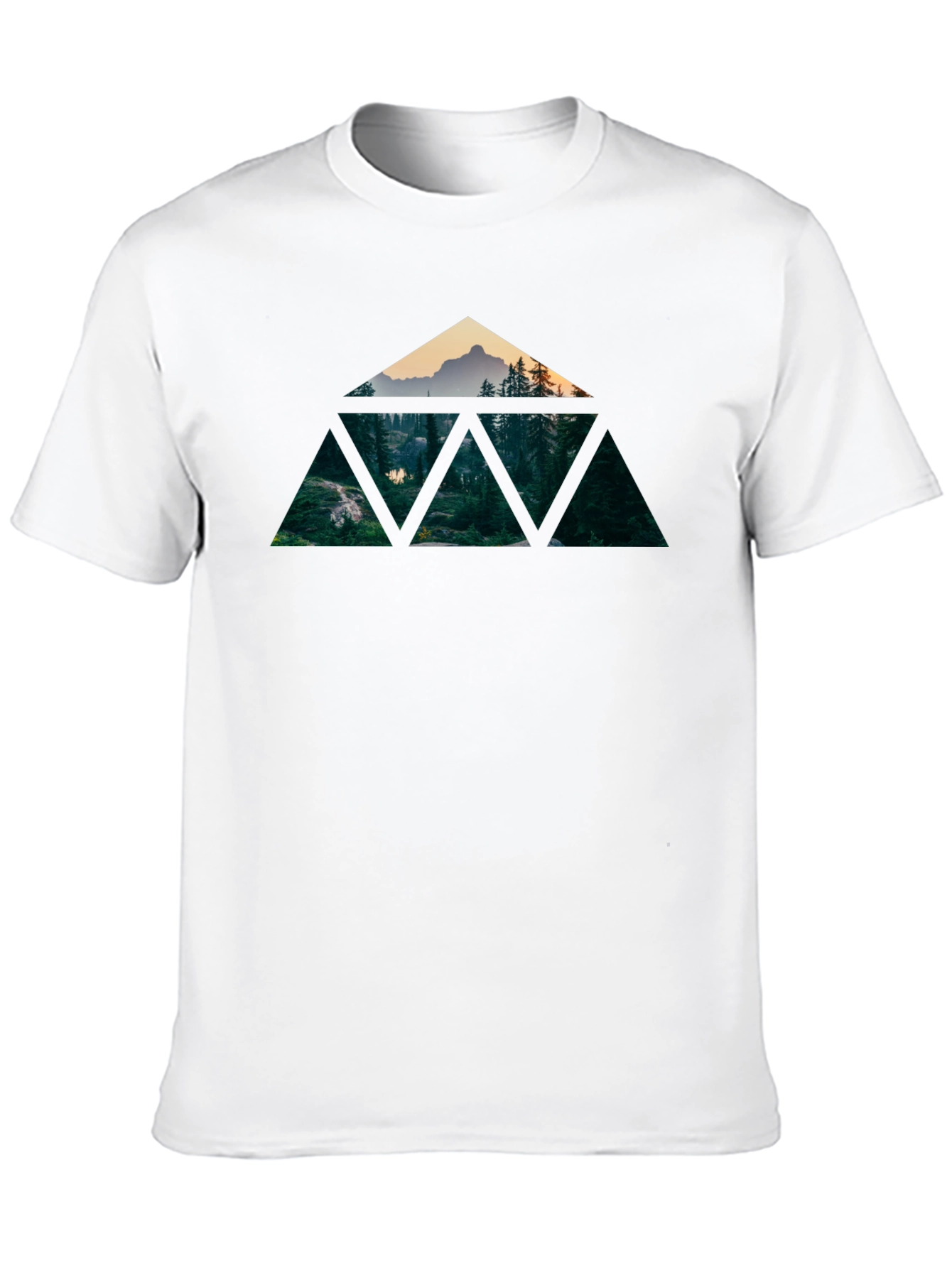 Geometric Mountain Forest T-Shirt