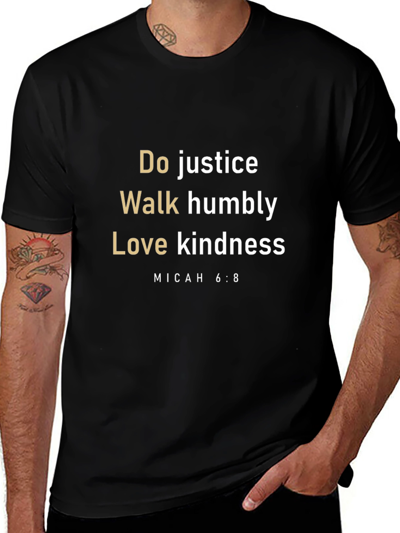 Micah 6:8 Graphic T-Shirt - Do Justice Walk Humbly