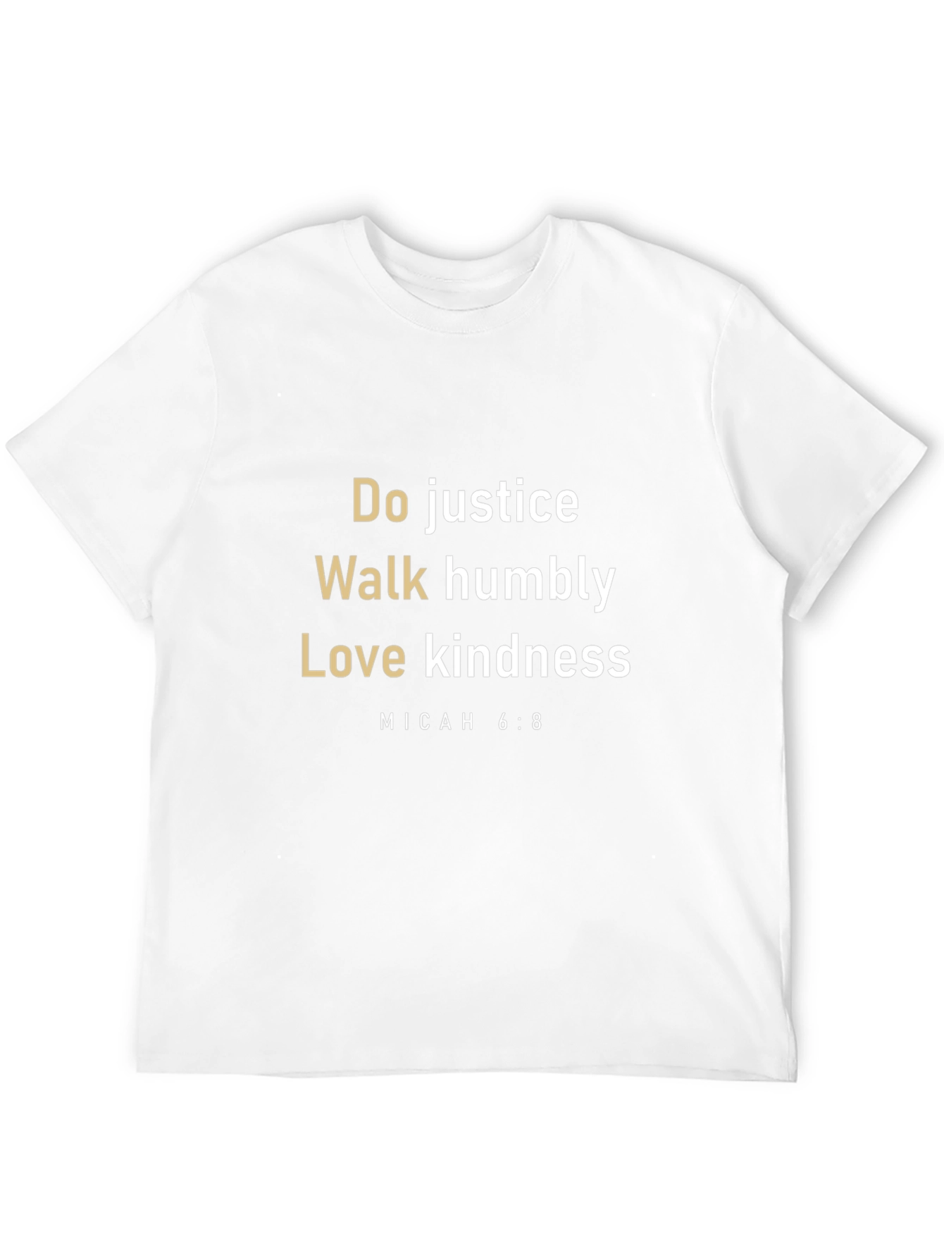 Micah 6:8 Graphic T-Shirt - Do Justice Walk Humbly
