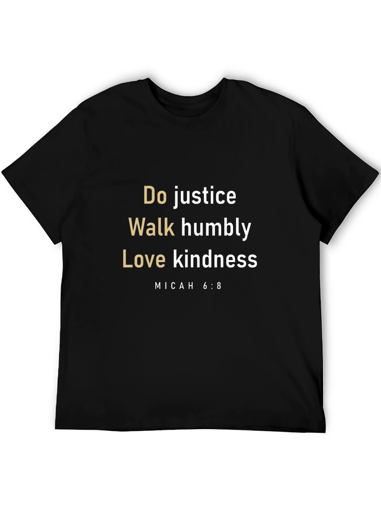 Micah 6:8 Graphic T-Shirt - Do Justice Walk Humbly