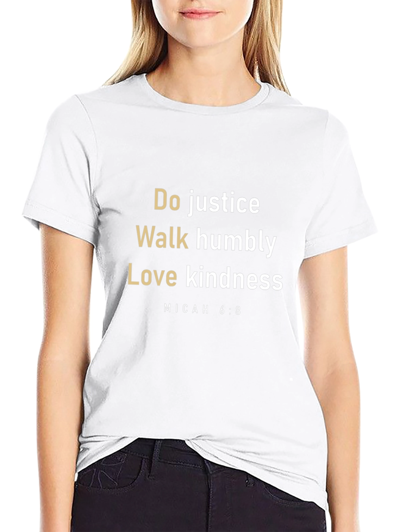 Micah 6:8 Graphic T-Shirt - Do Justice Walk Humbly