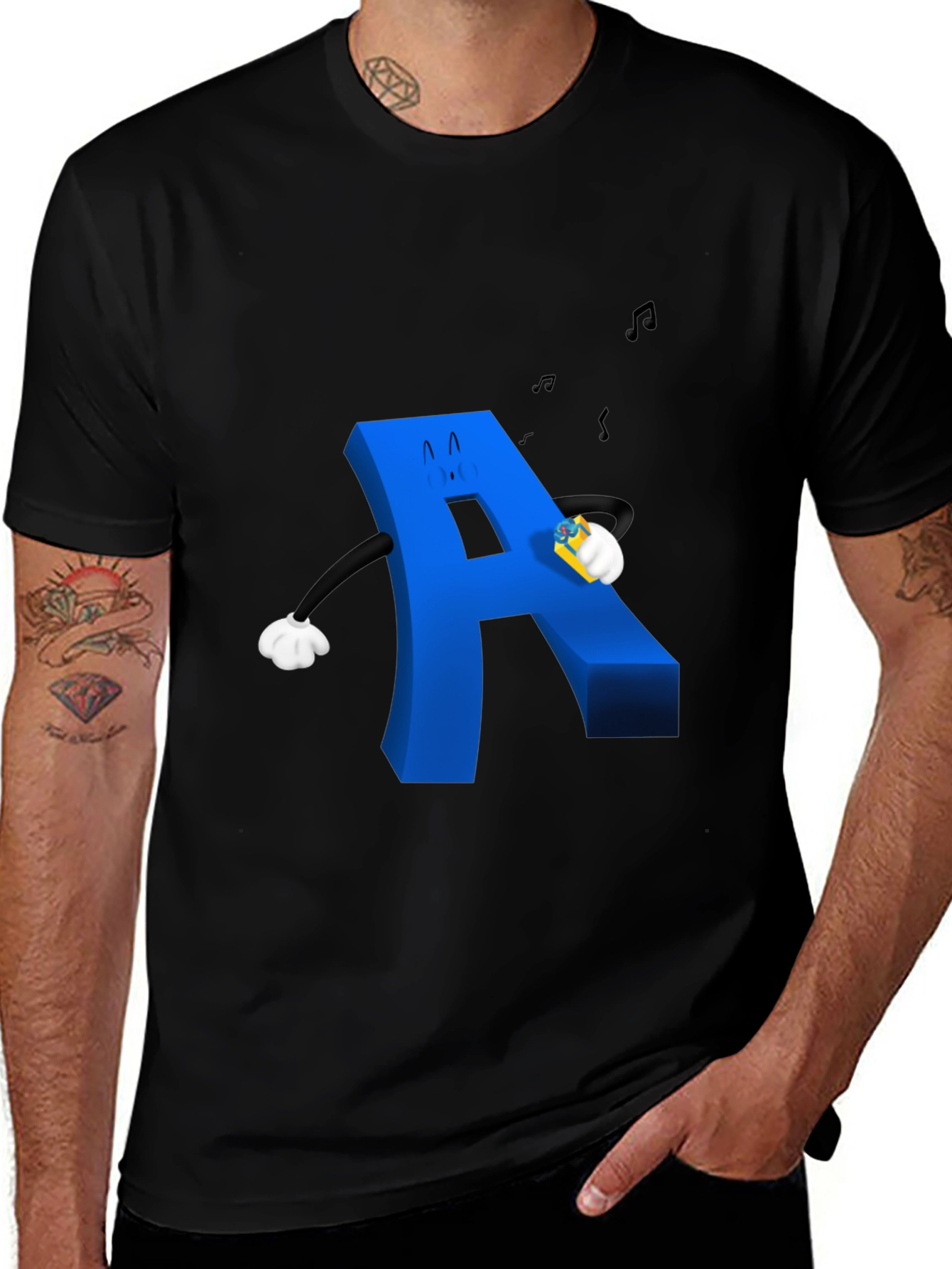 Cartoon Letter A T-Shirt - Fun Graphic Tee