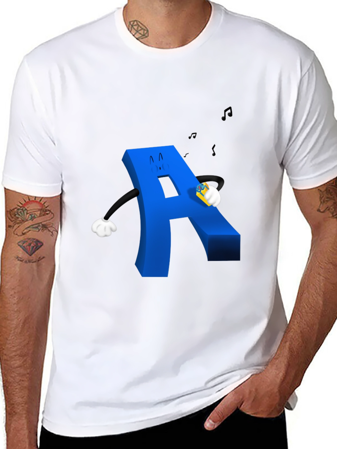 Cartoon Letter A T-Shirt - Fun Graphic Tee