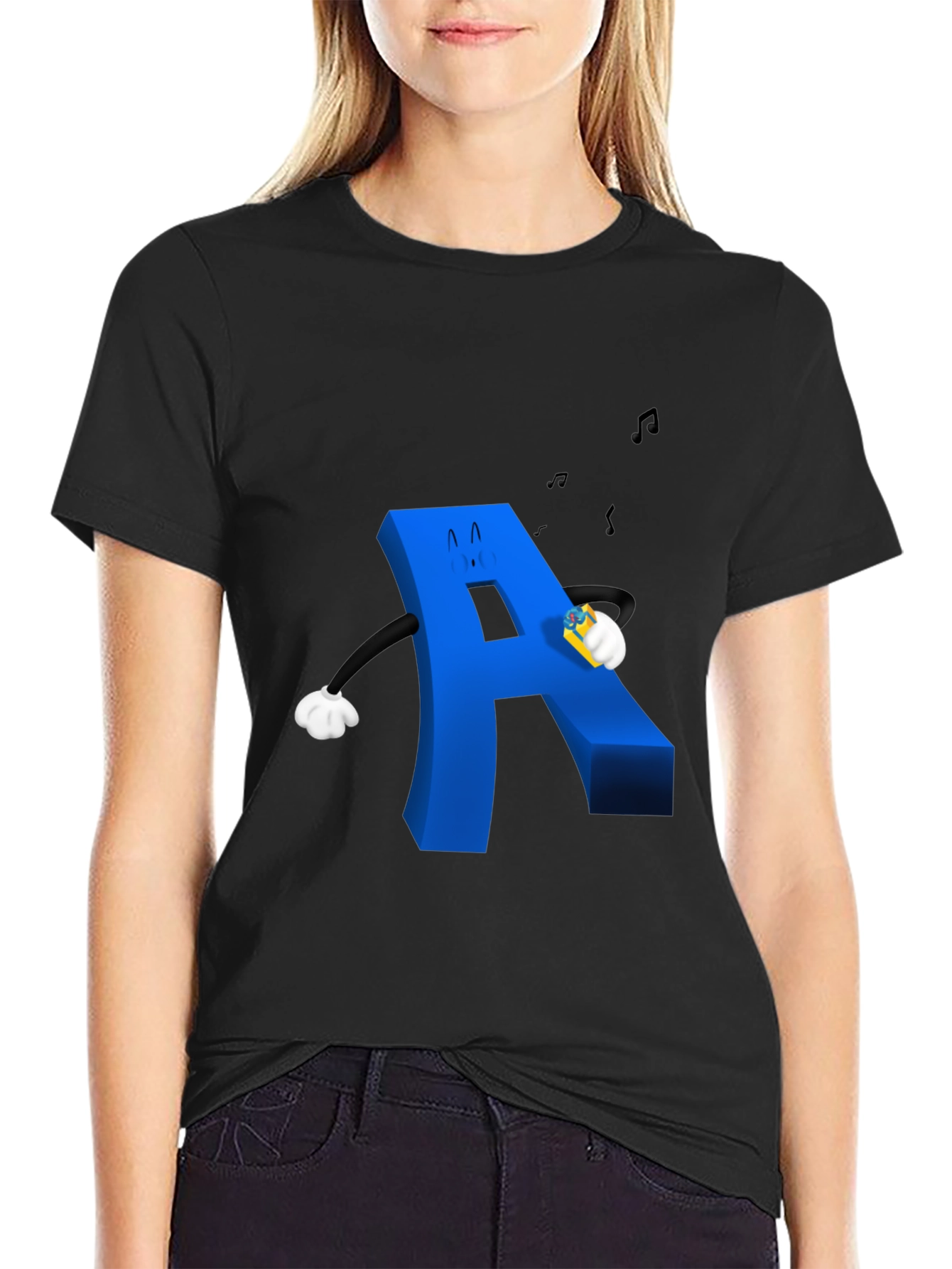 Cartoon Letter A T-Shirt - Fun Graphic Tee