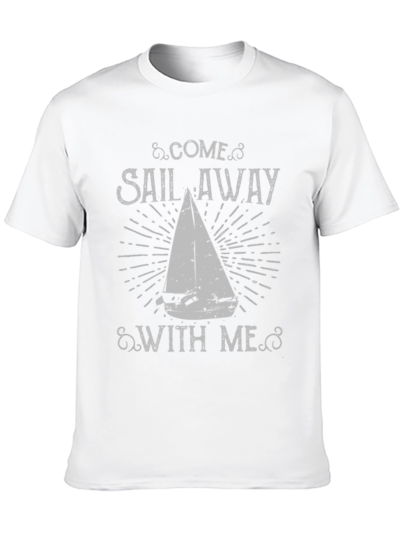Come Sail Away Graphic Tee - Black Cotton T-Shirt