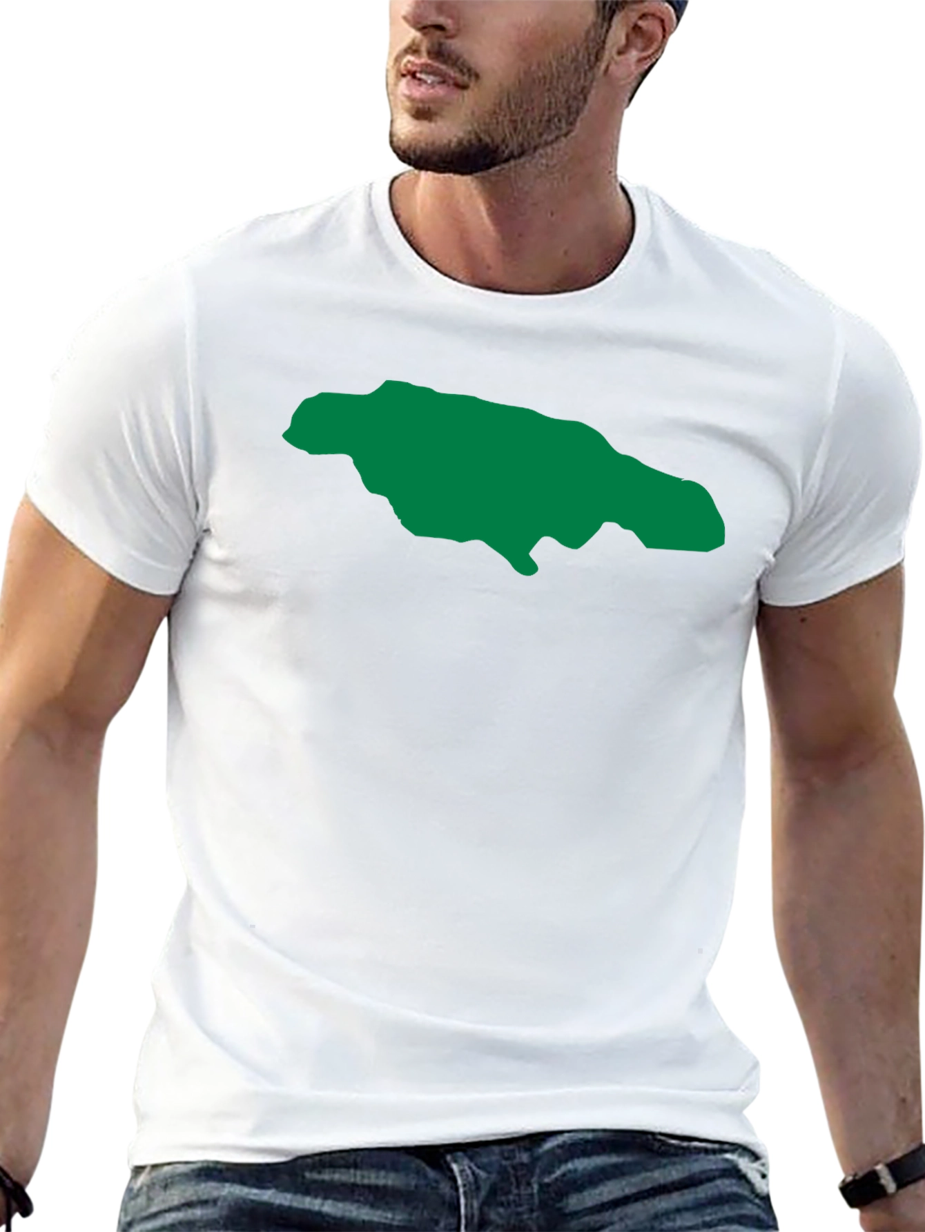 Jamaica Map Graphic Tee - Black T-Shirt