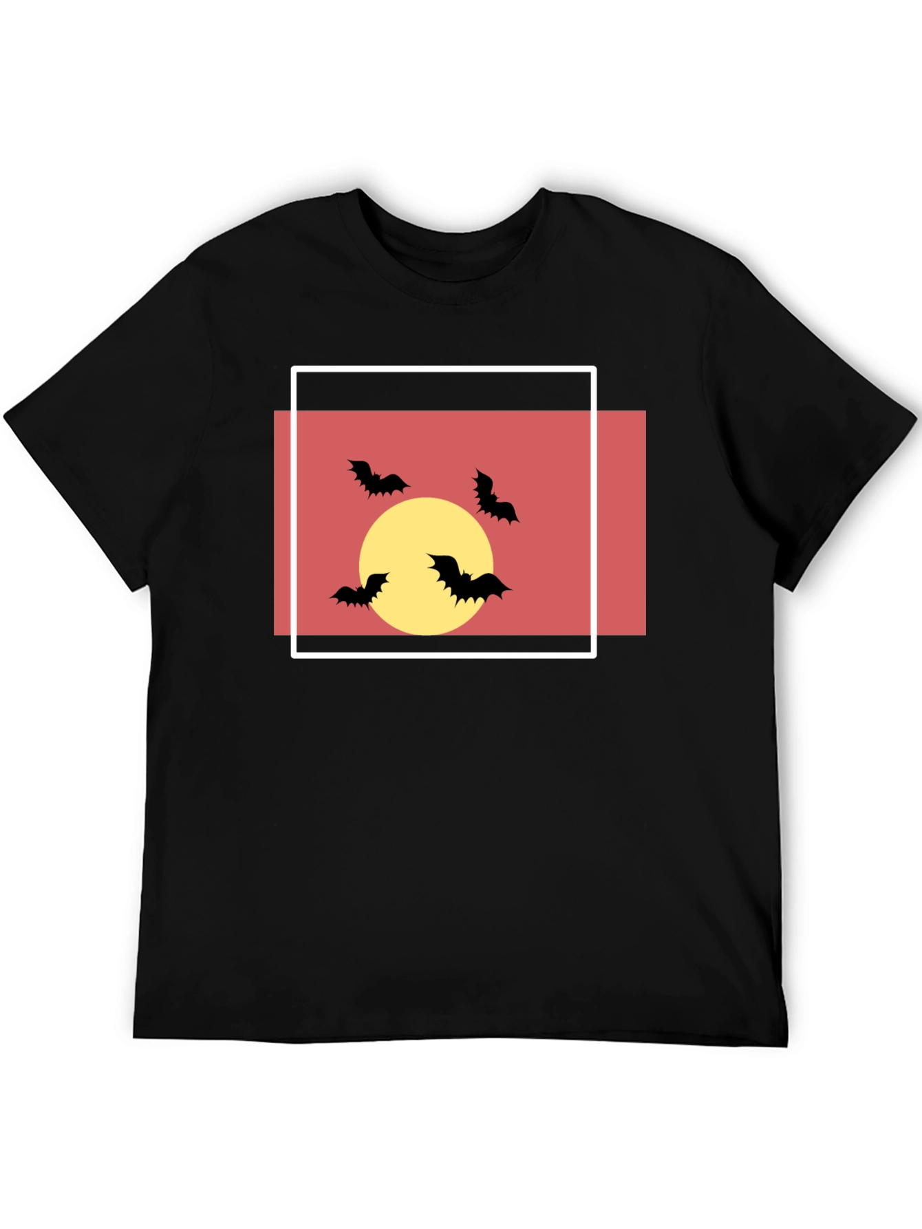 Spooky Bats Graphic Tee - Halloween Style