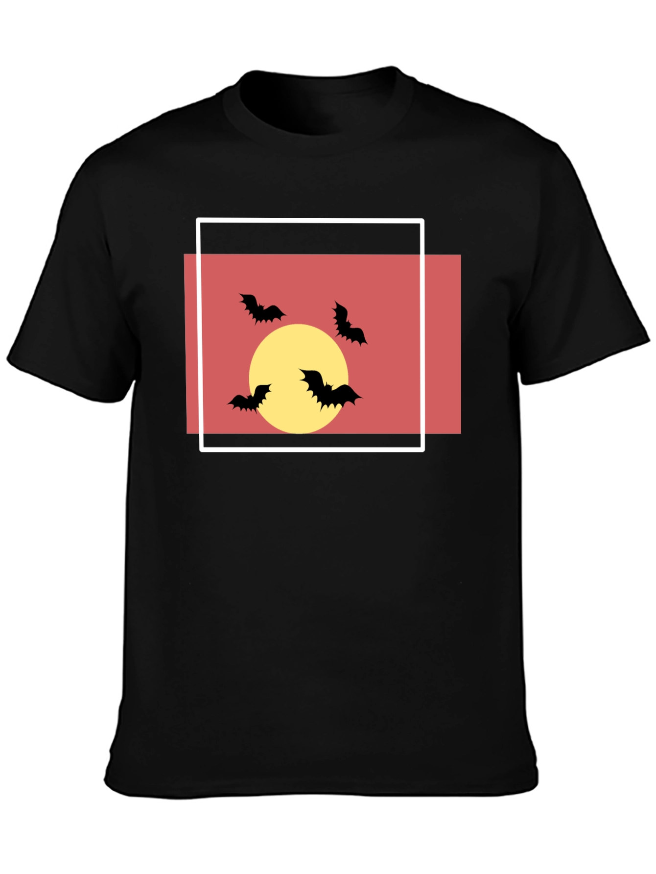 Spooky Bats Graphic Tee - Halloween Style