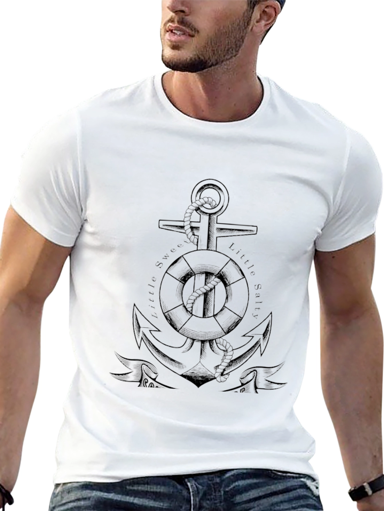 Anchor Graphic Mens Black T-Shirt
