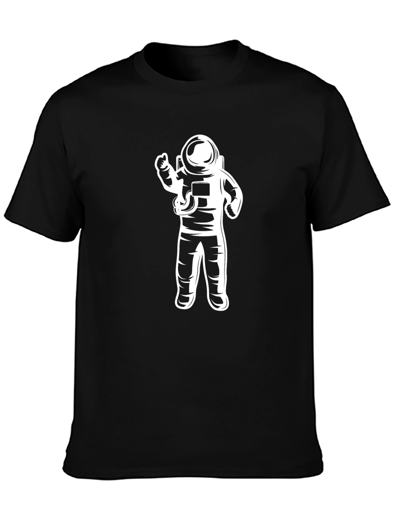Astronaut Graphic Tee - Black Cotton Blend