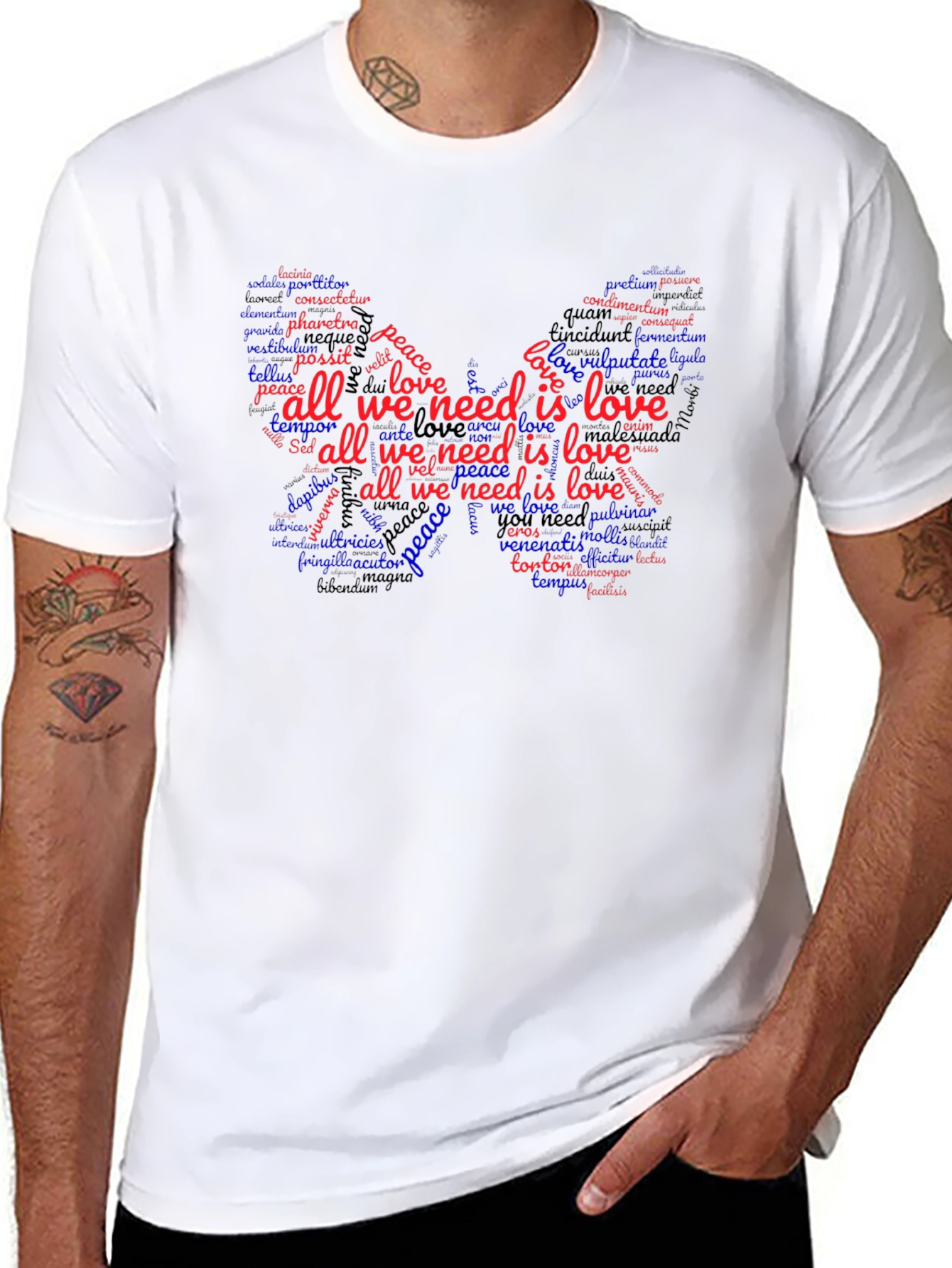 All We Need is Love Butterfly Graphic Tee
