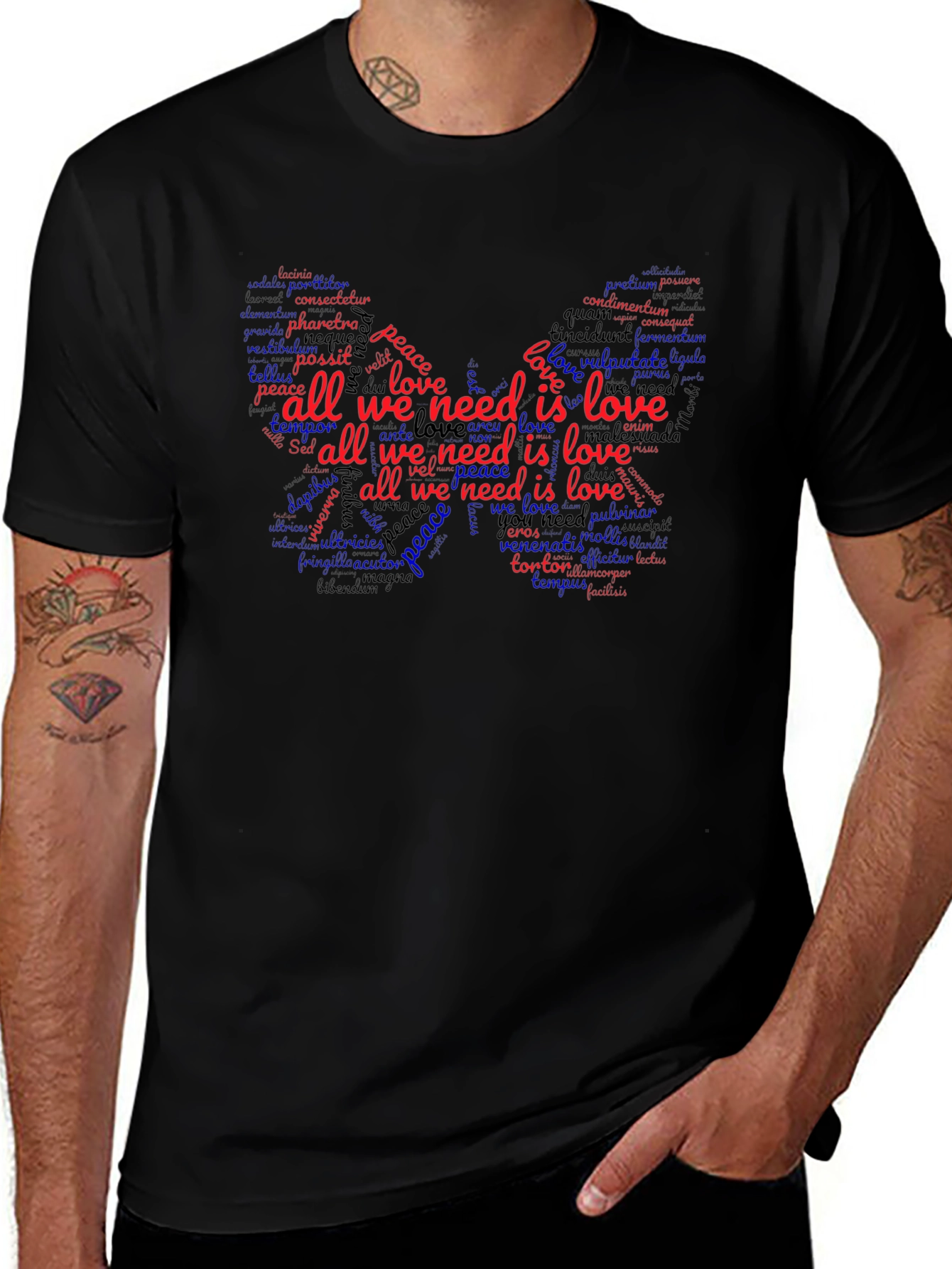 All We Need is Love Butterfly Graphic Tee