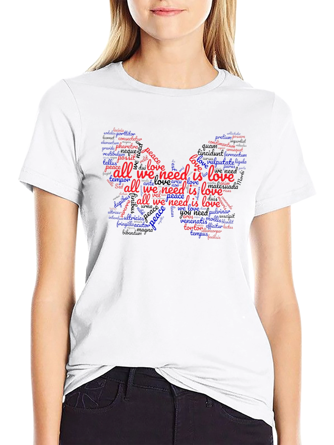 All We Need is Love Butterfly Graphic Tee
