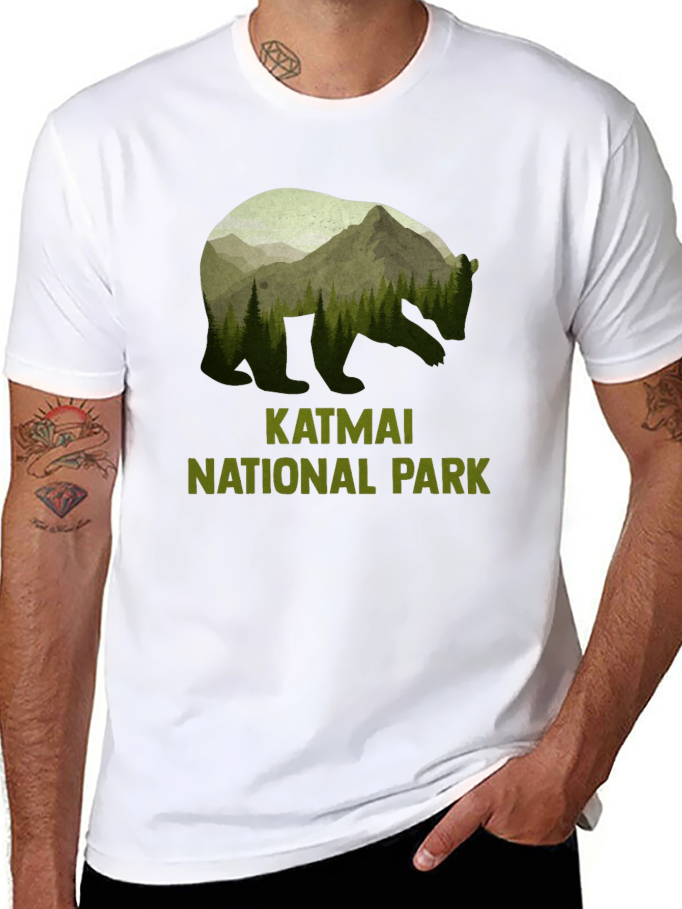 Katmai National Park Bear Silhouette T-Shirt