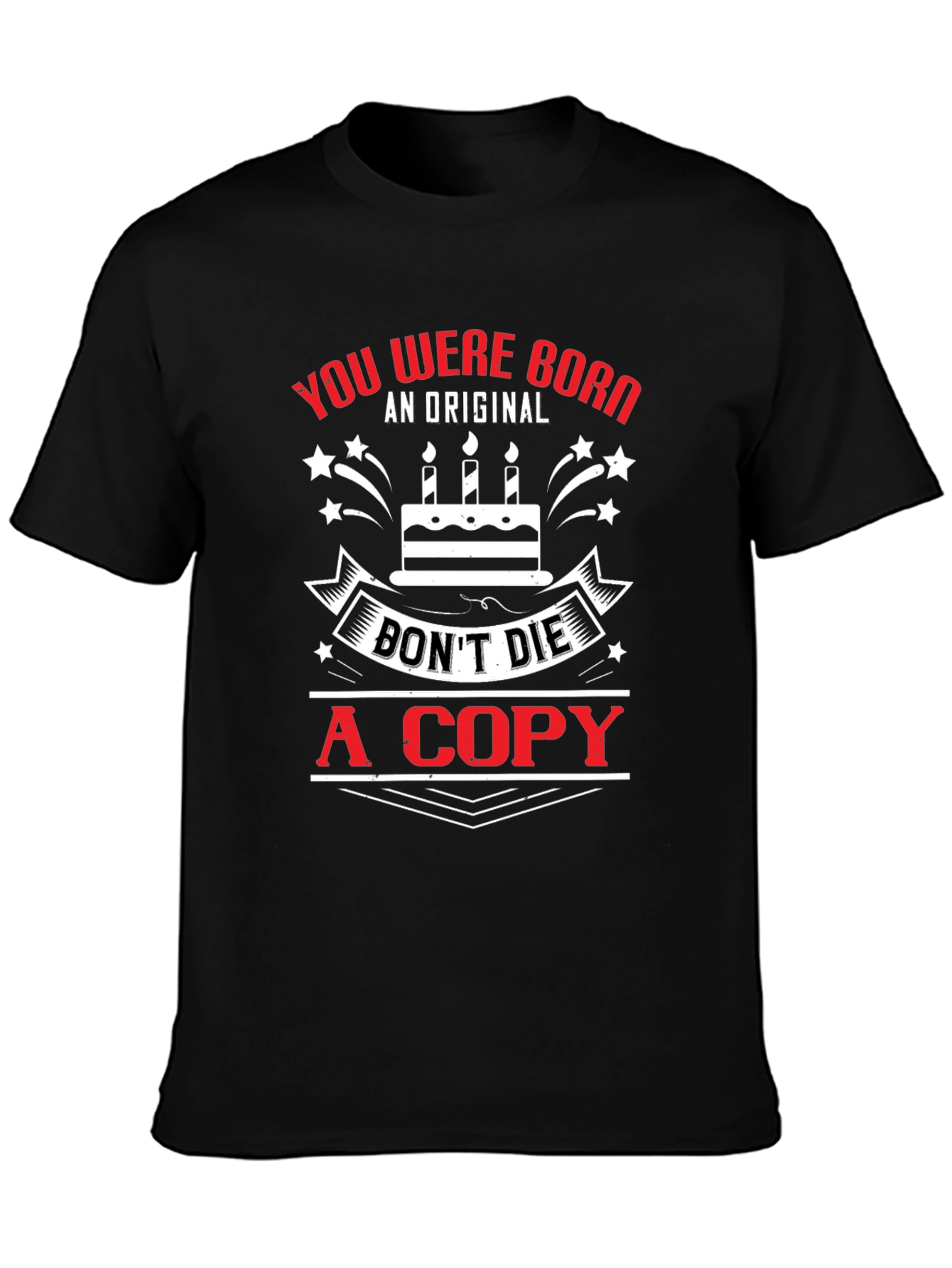 Be Original Black Graphic T-Shirt