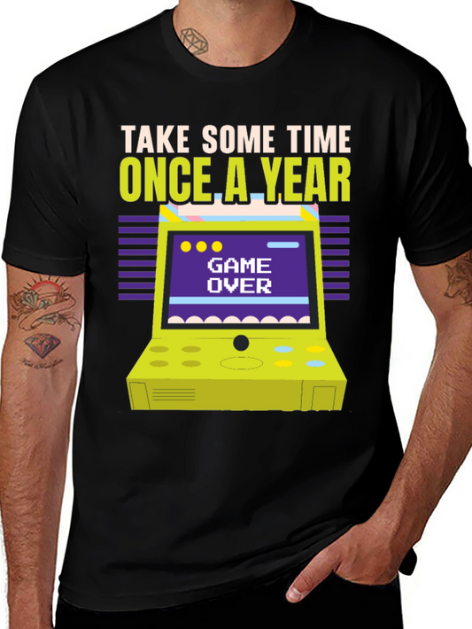 Retro Arcade Gamer T-Shirt - Take Some Time Once a Year