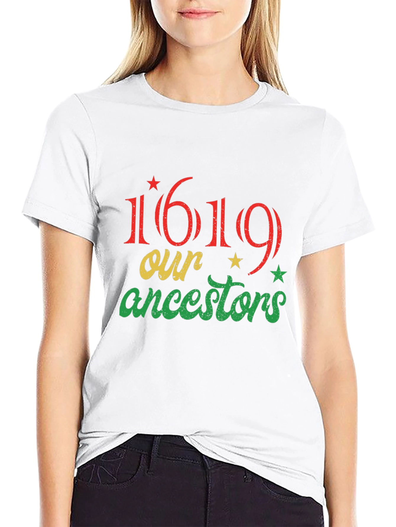 1619 Our Ancestors Graphic T-Shirt - Black