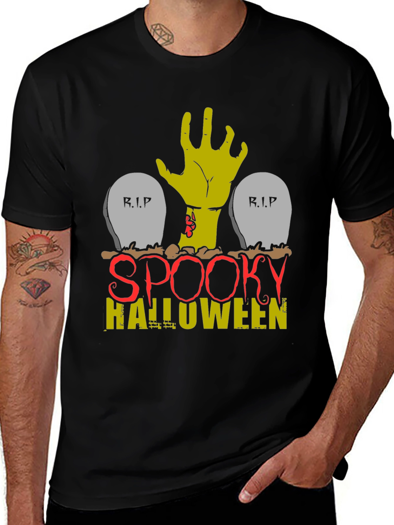Spooky Halloween Zombie Hand T-Shirt
