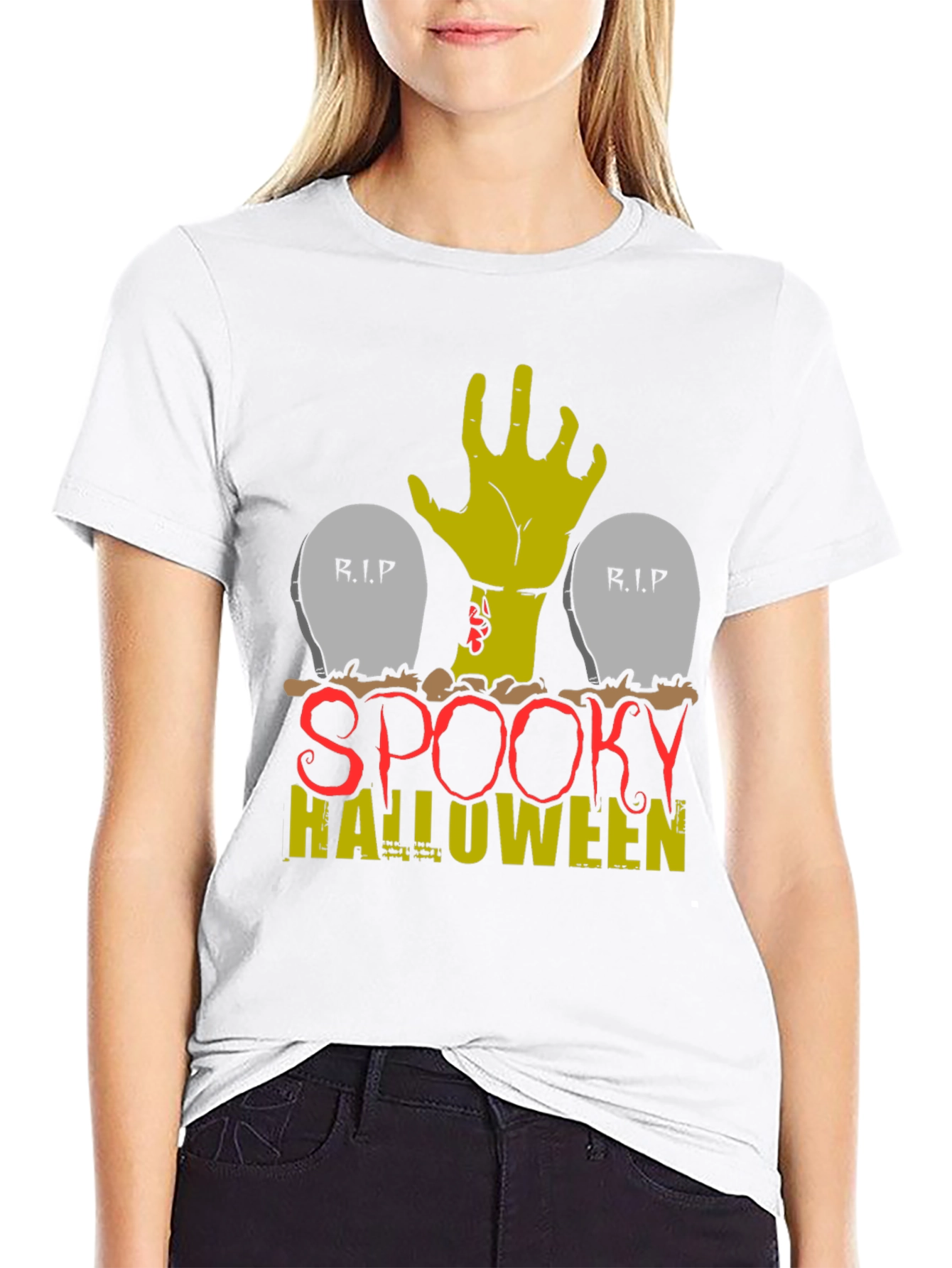 Spooky Halloween Zombie Hand T-Shirt