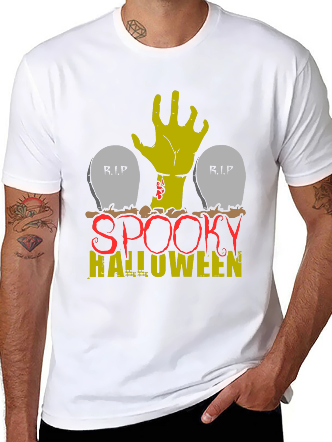 Spooky Halloween Zombie Hand T-Shirt