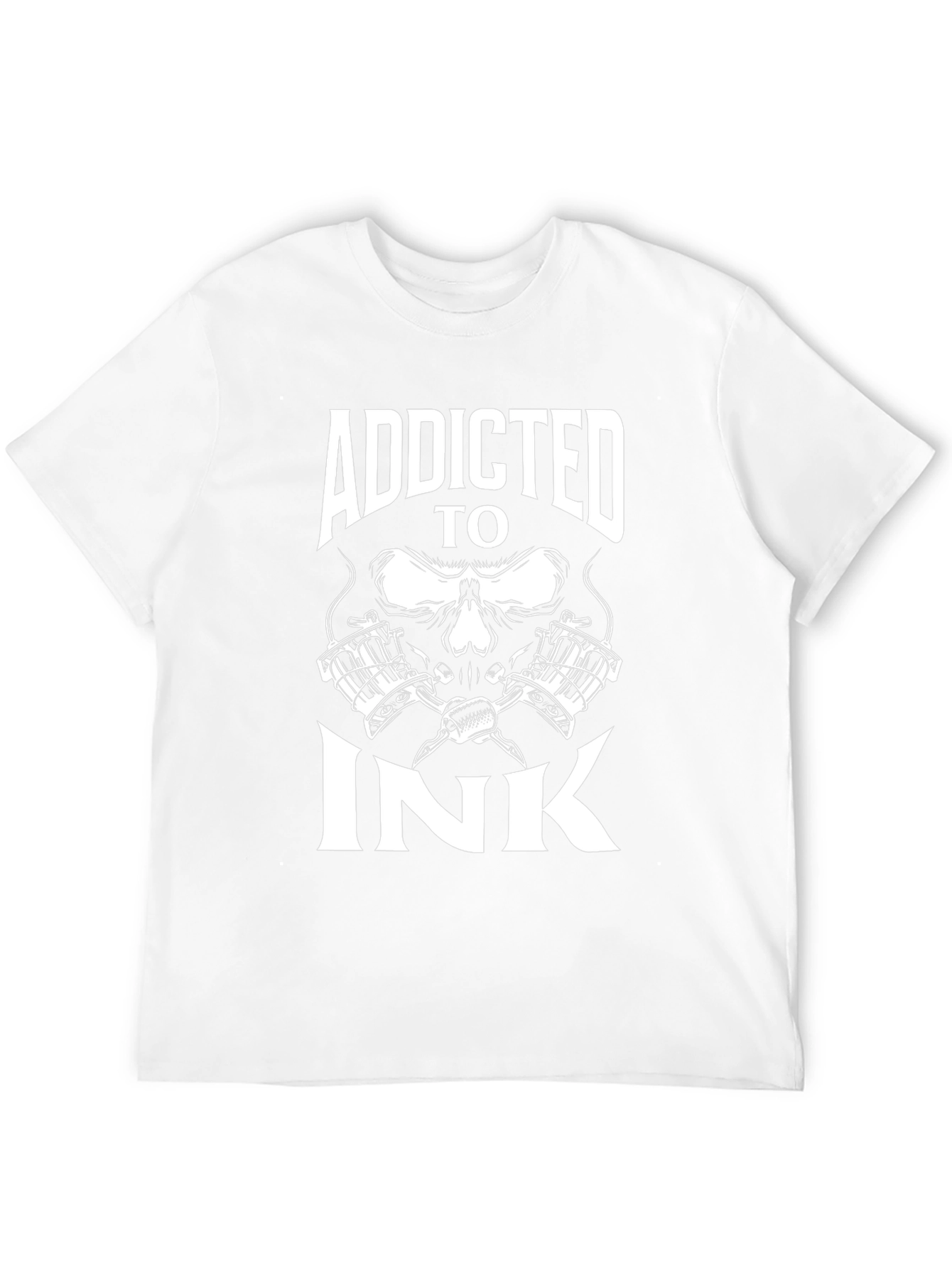 Addicted To Ink Skull Tattoo Artist Black T-Shirt