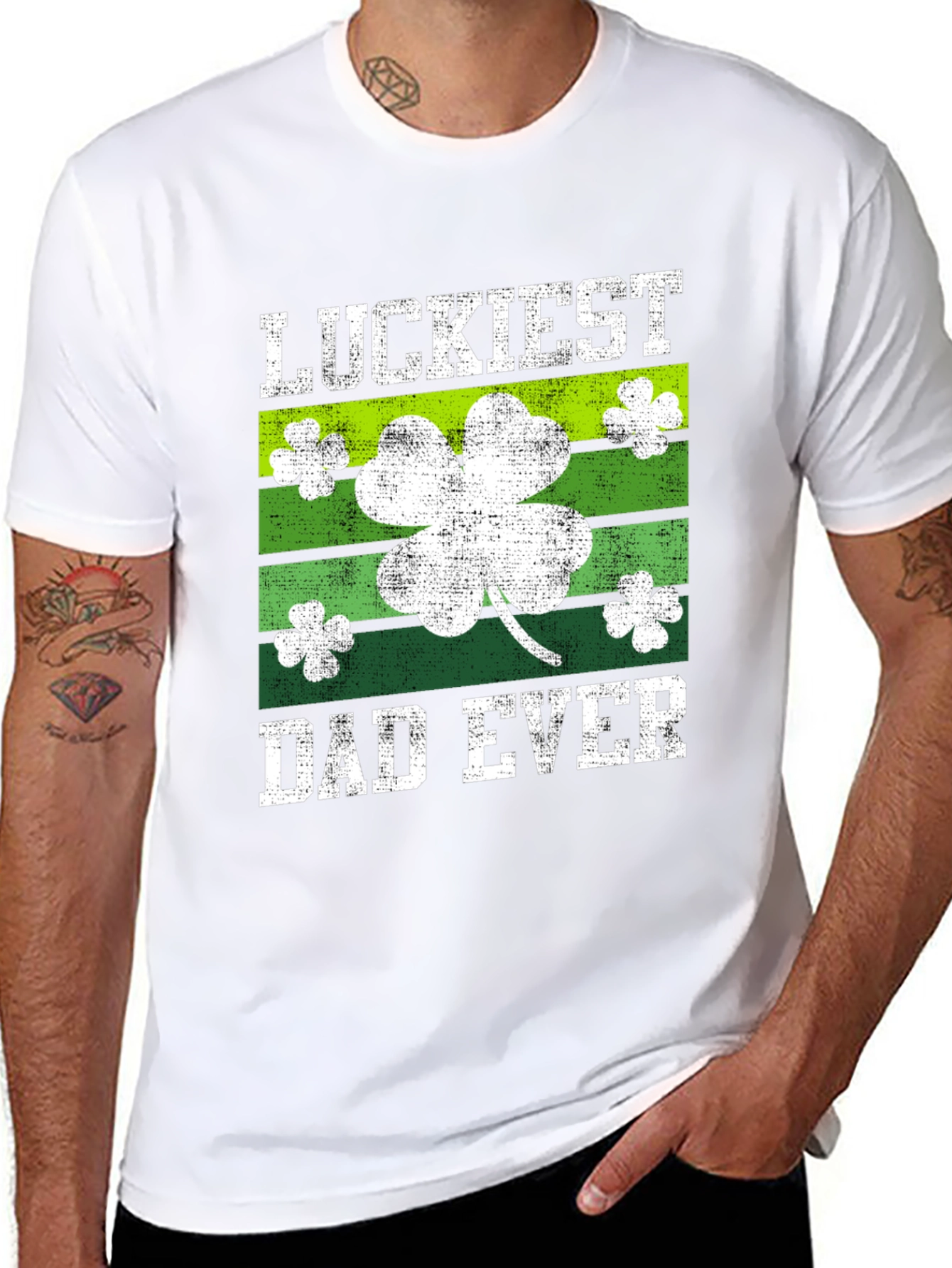 Luckiest Dad Ever St. Patricks Day T-Shirt